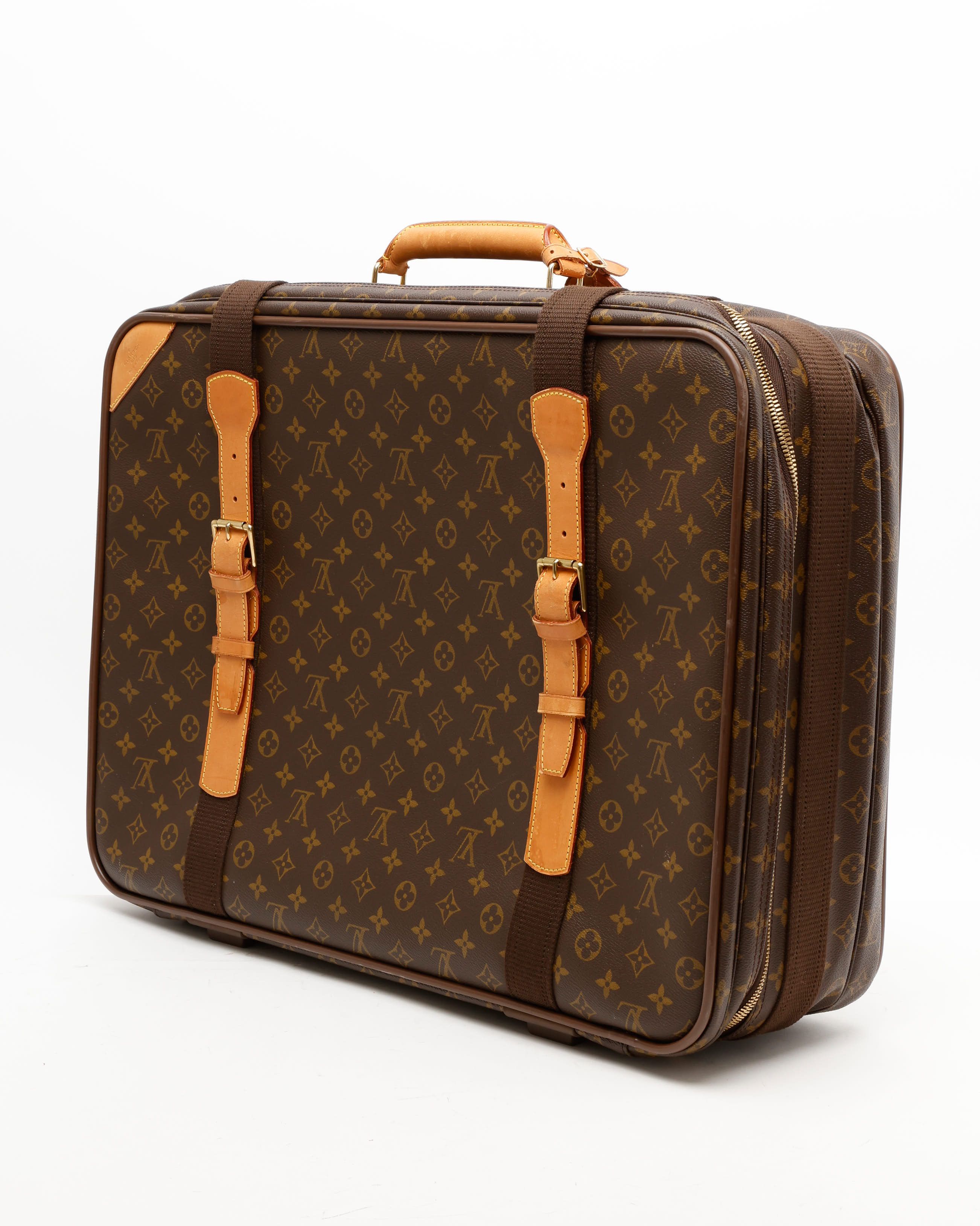 Pre-owned Louis Vuitton Monogram Satellite 60 Bag In Brown