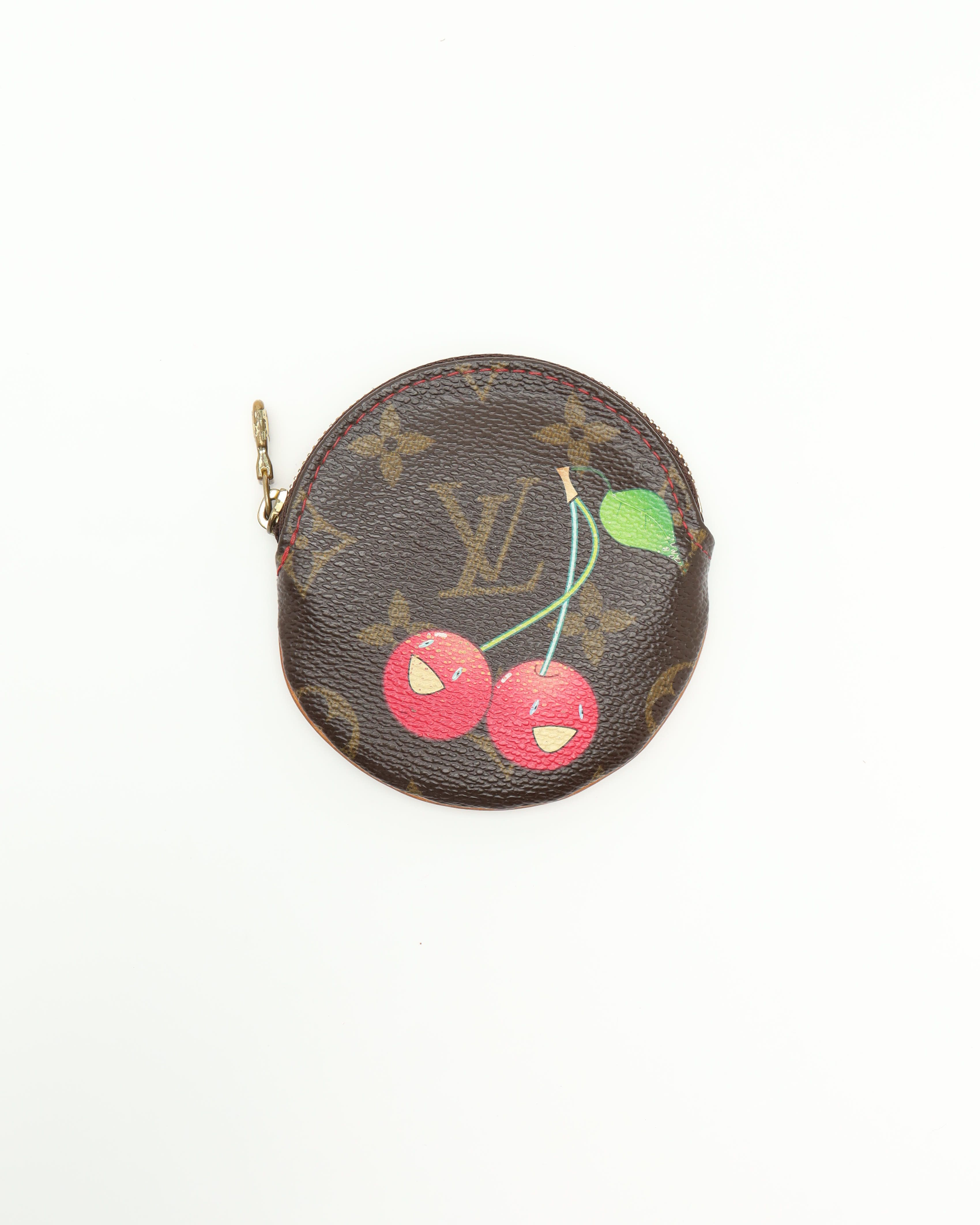 Pre-owned Louis Vuitton Monogram Cherry Coin Purse In Brown