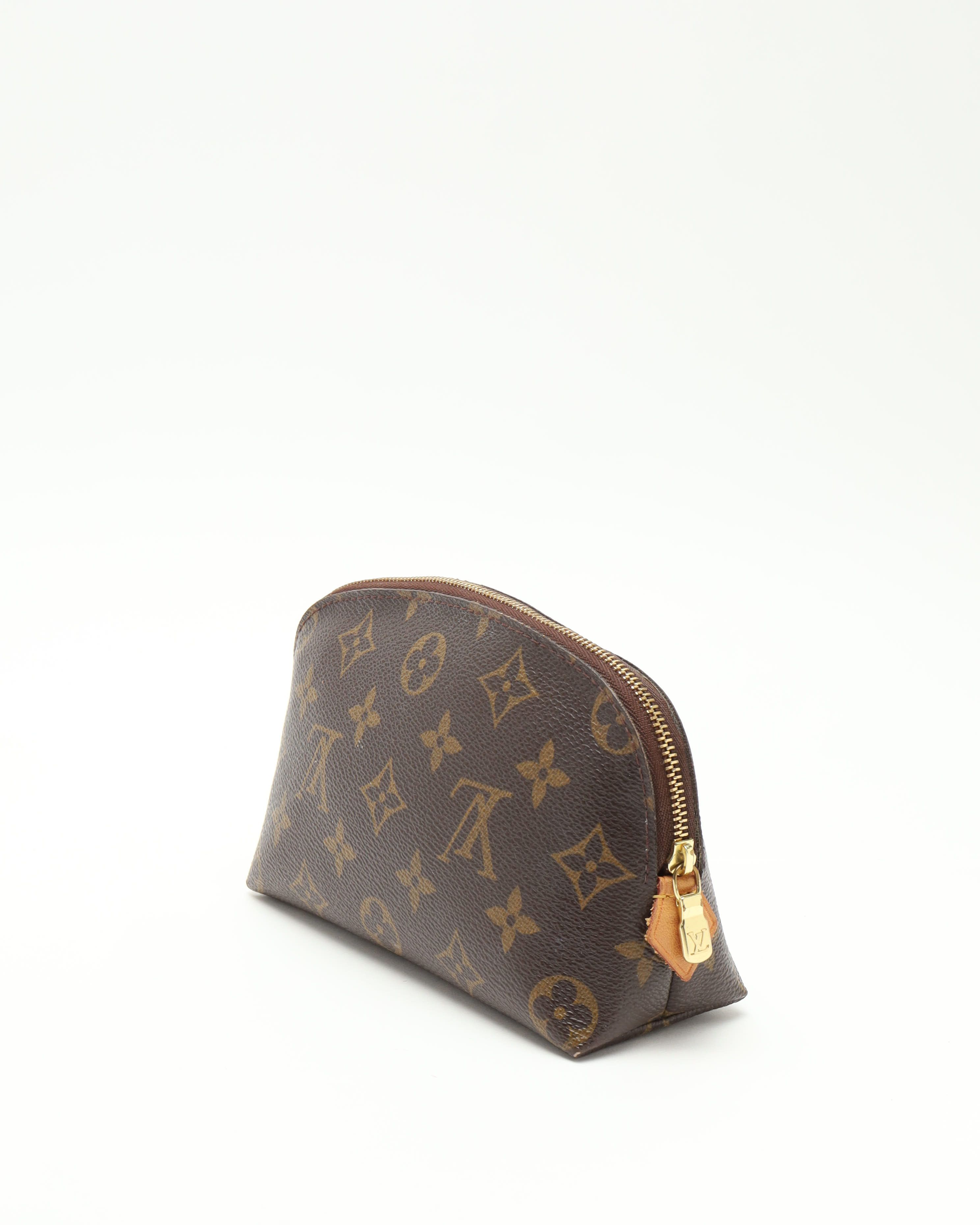 Pre-owned Louis Vuitton Monogram Cosmetic Pouch In Brown