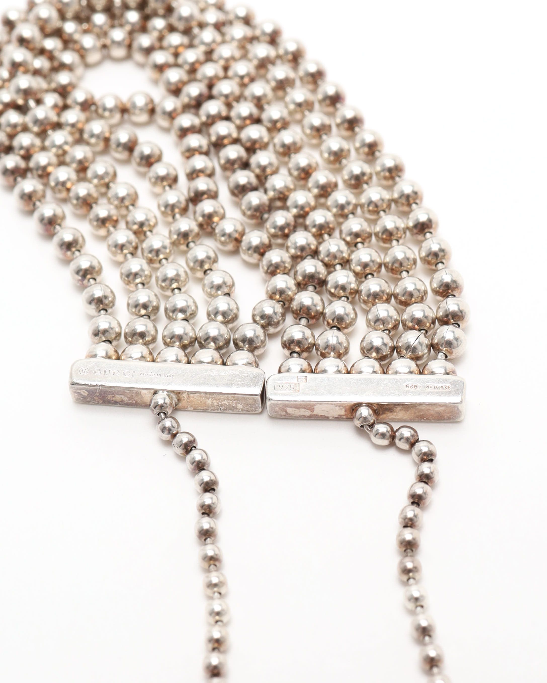Gucci Gg Multistrand Bracelet In Silver