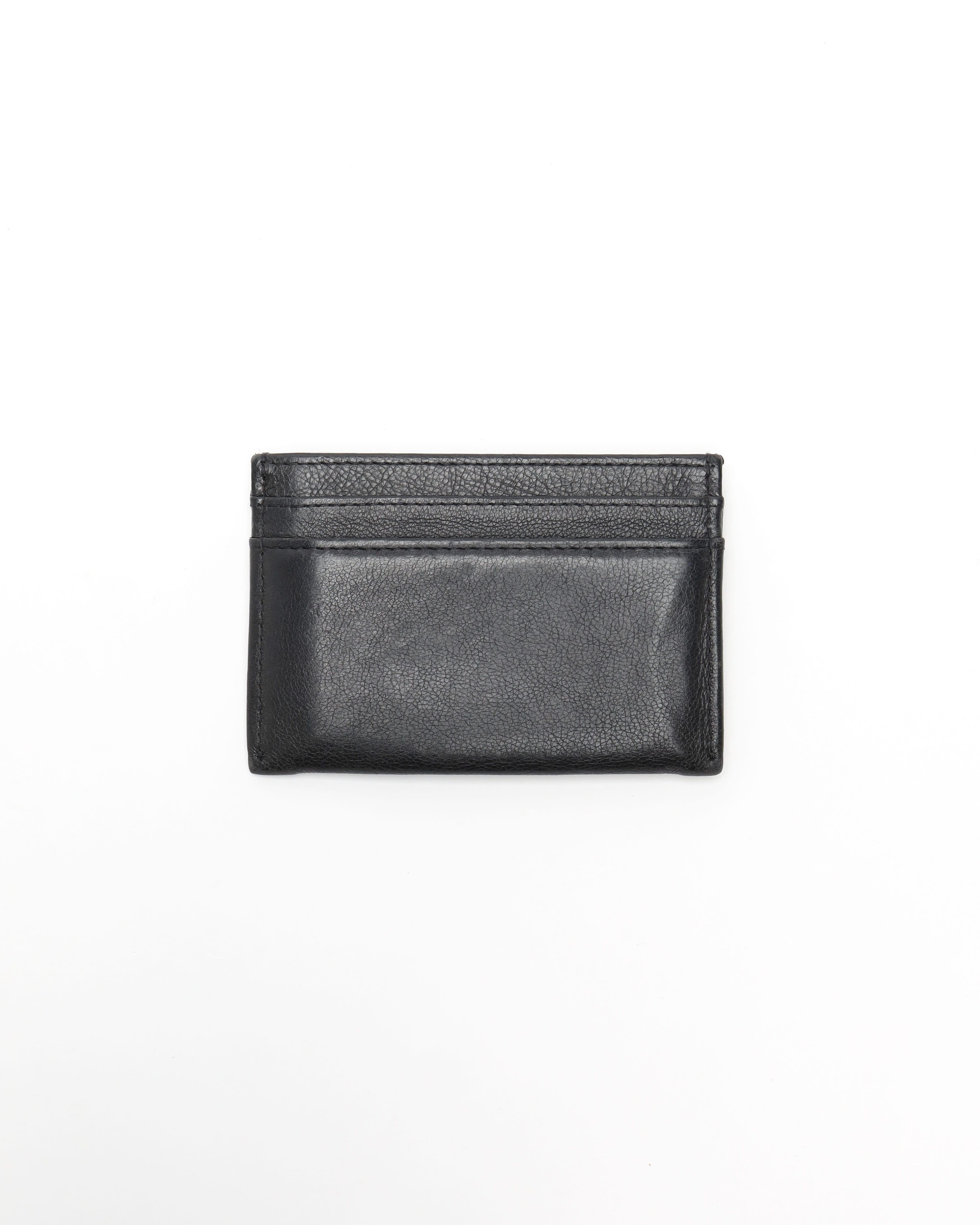 Pre-owned Chanel Coco Mark Card Holder In Black
