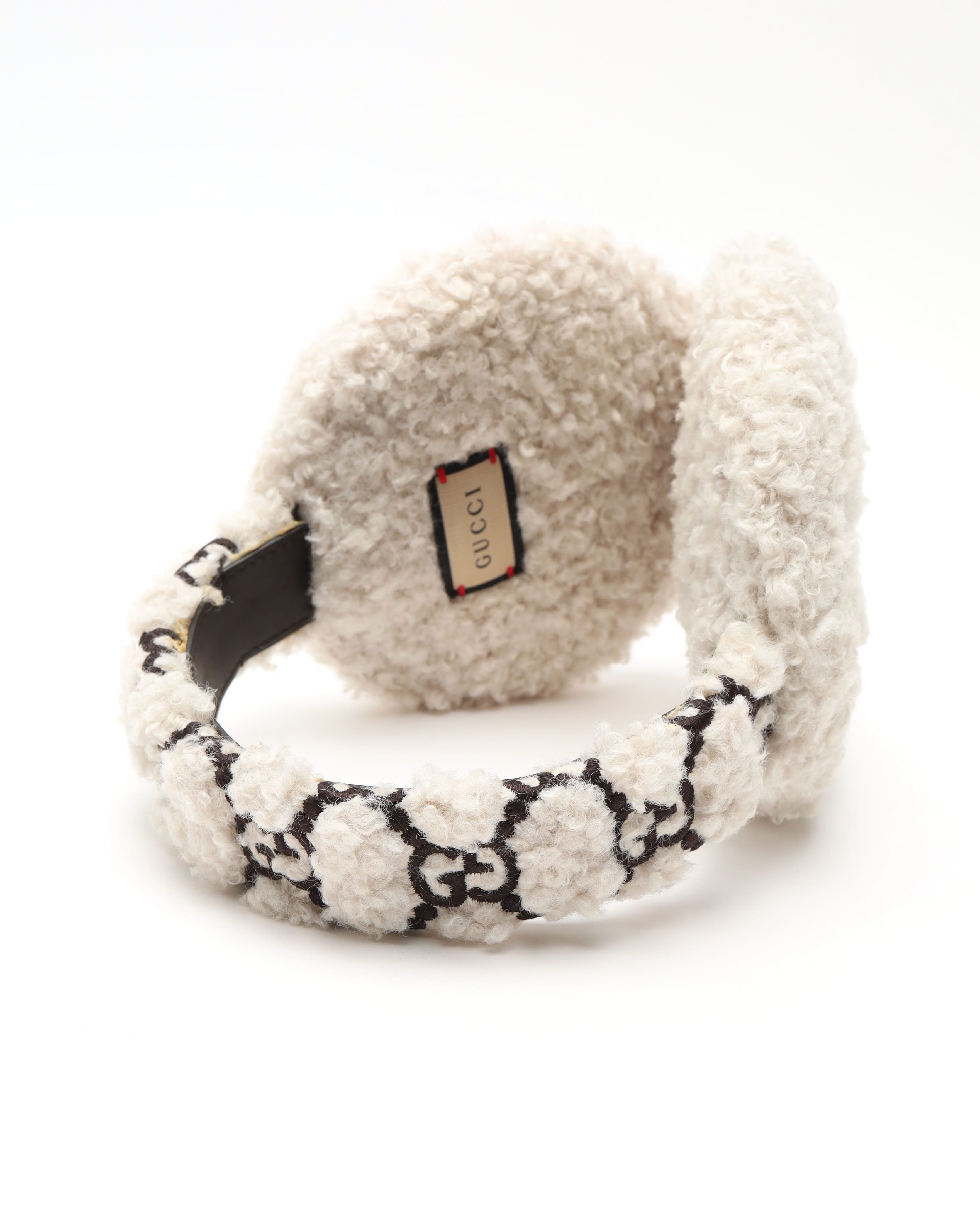 Gucci Gg Fur Earmuffs In Multi