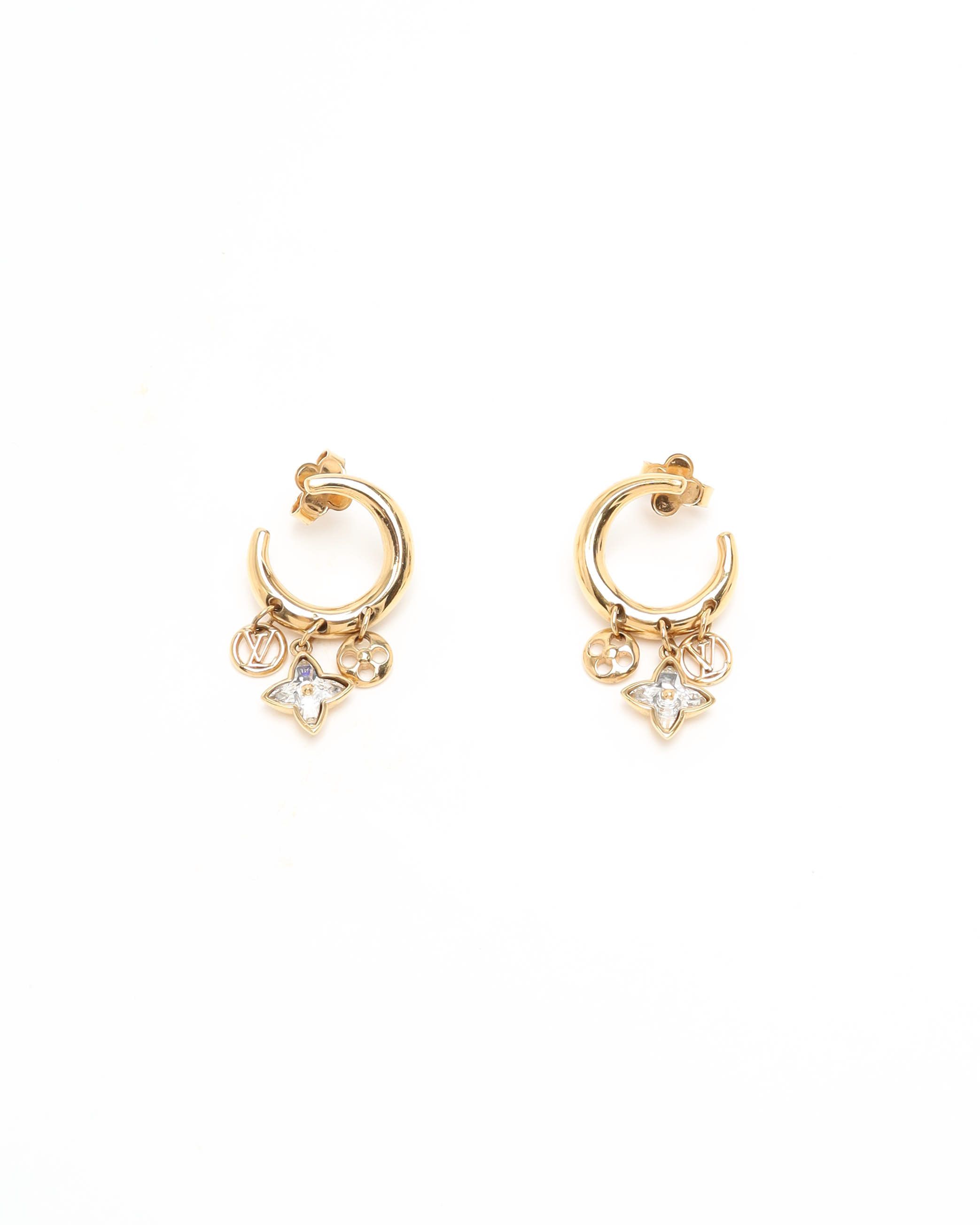 Pre-owned Louis Vuitton Boucles D'oreilles My Blooming In Gold