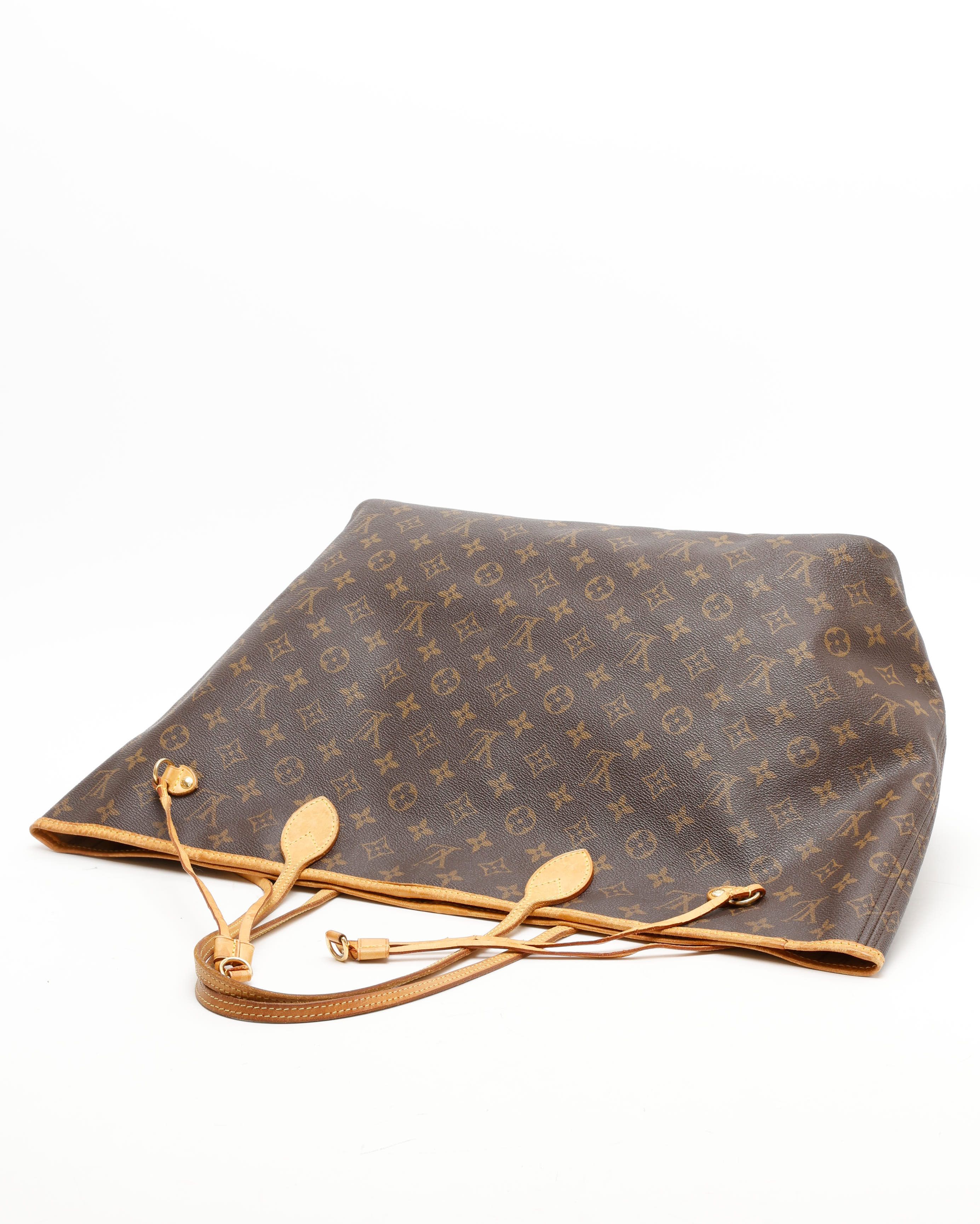 Pre-owned Louis Vuitton Monogram Neverfull Gm Bag In Brown