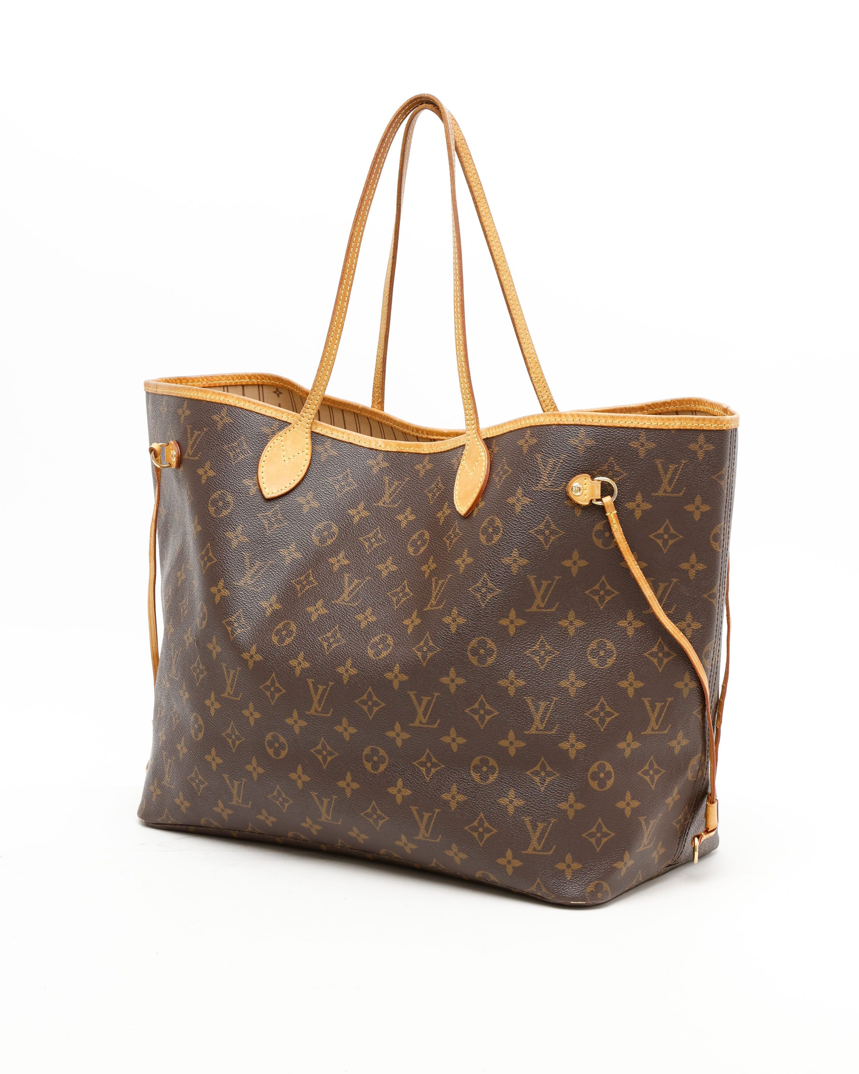 Pre-owned Louis Vuitton Monogram Neverfull Gm Bag In Brown