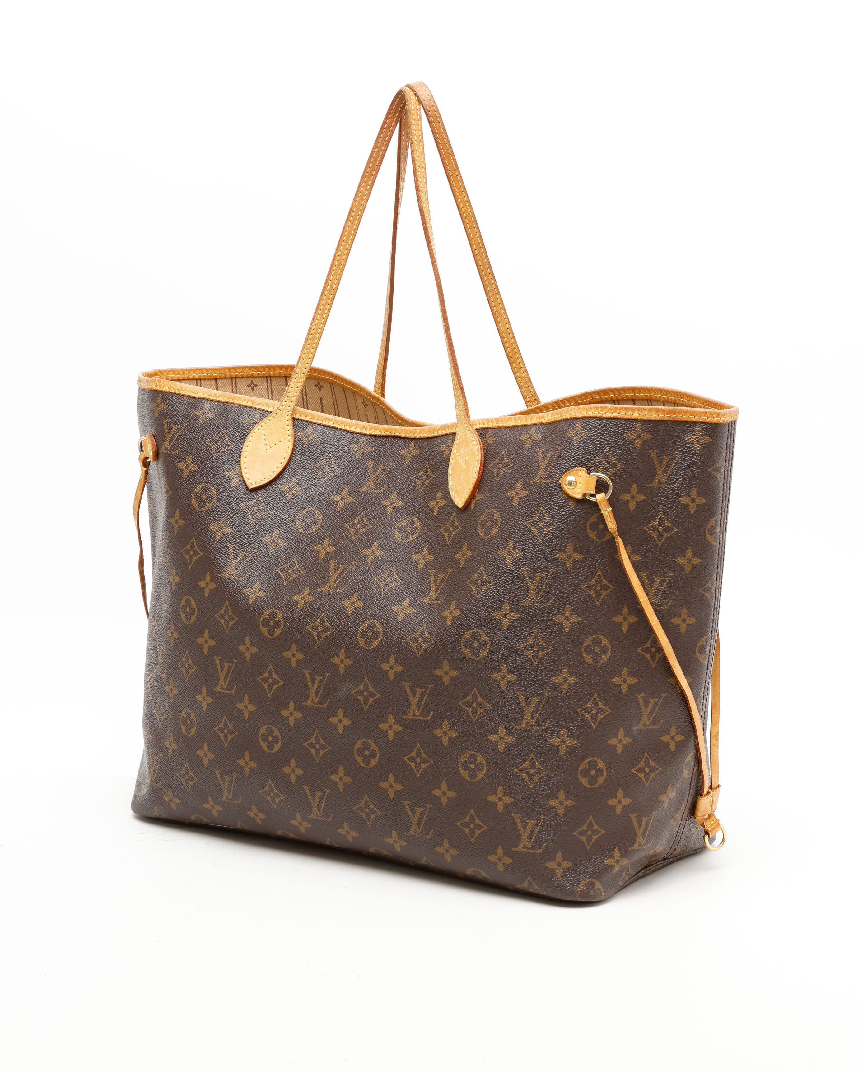 Pre-owned Louis Vuitton Monogram Neverfull Gm Bag In Brown
