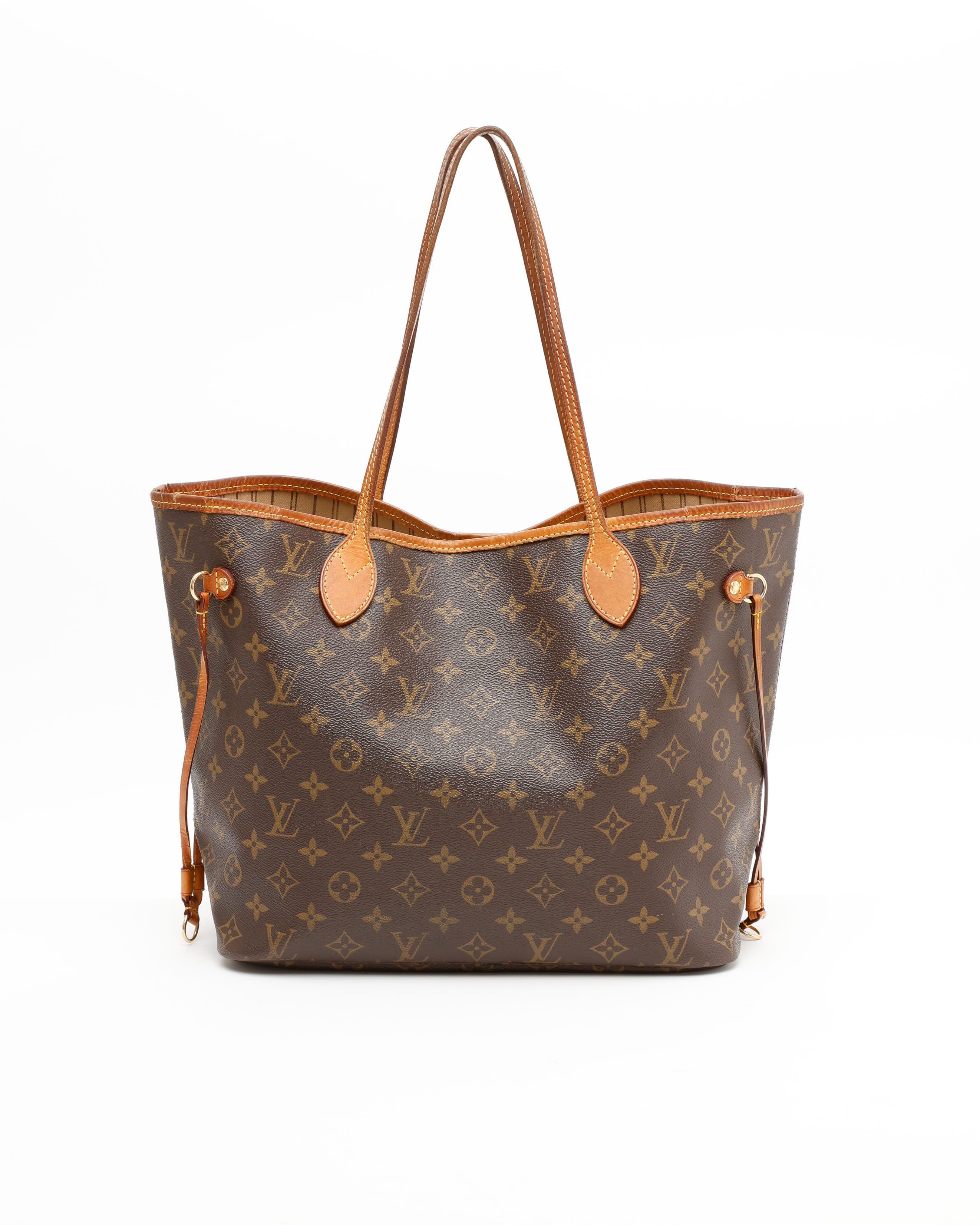 Pre-owned Louis Vuitton Monogram Neverfull Mm Tote Bag In Brown