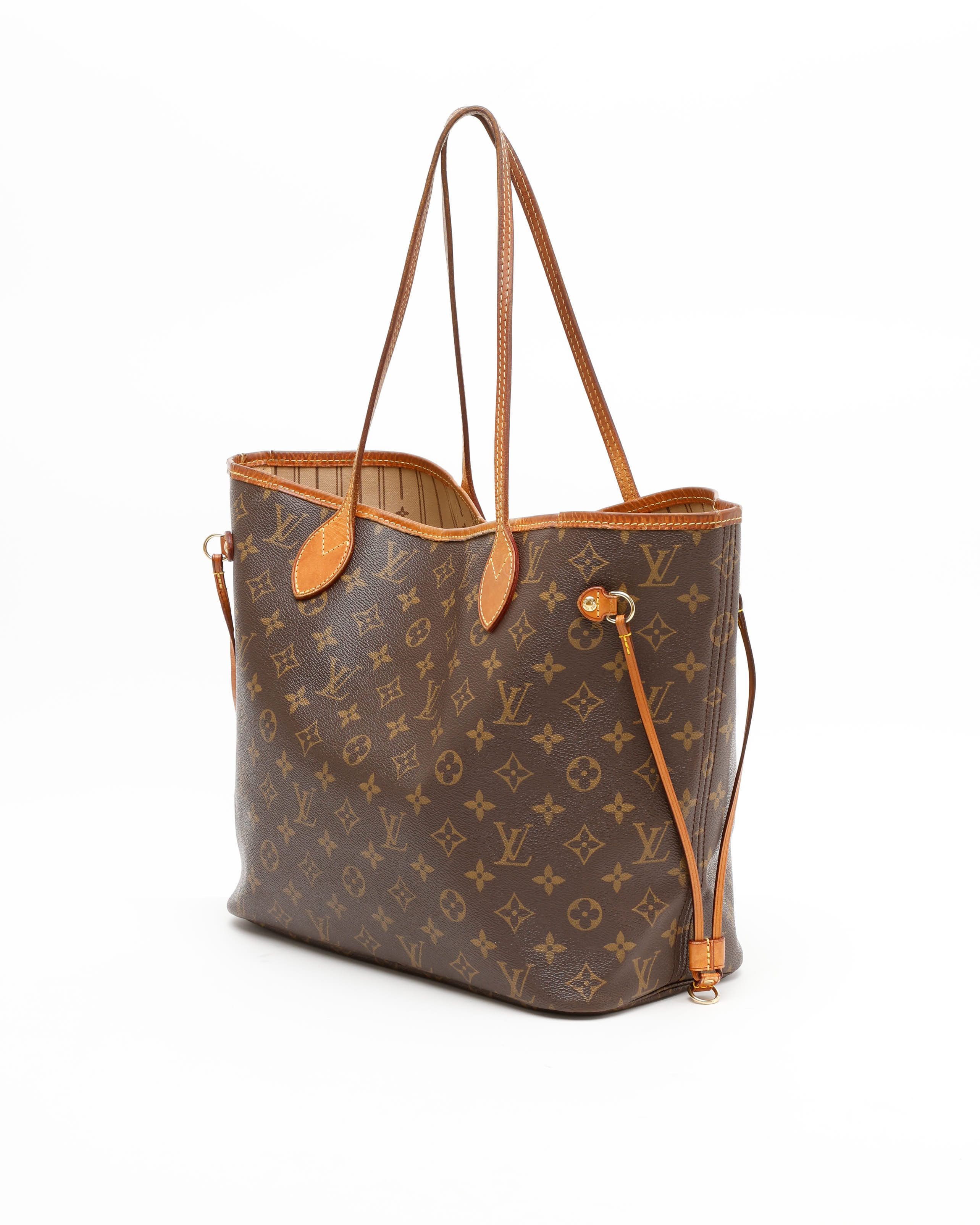 Pre-owned Louis Vuitton Monogram Neverfull Mm Tote Bag In Brown