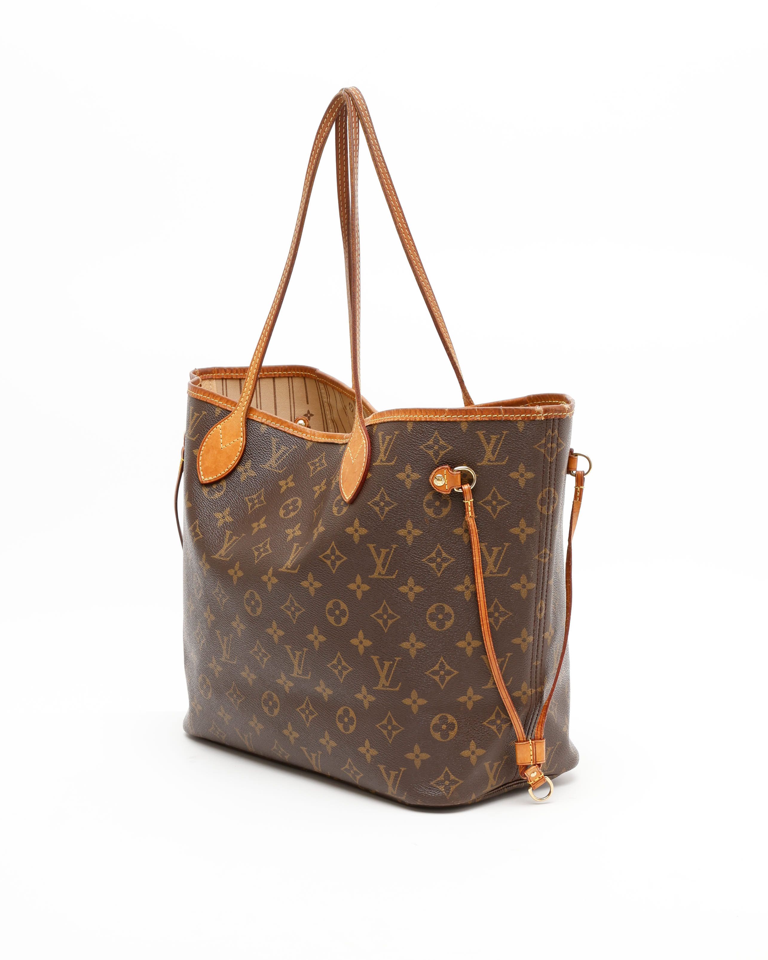 Pre-owned Louis Vuitton Monogram Neverfull Mm Tote Bag In Brown