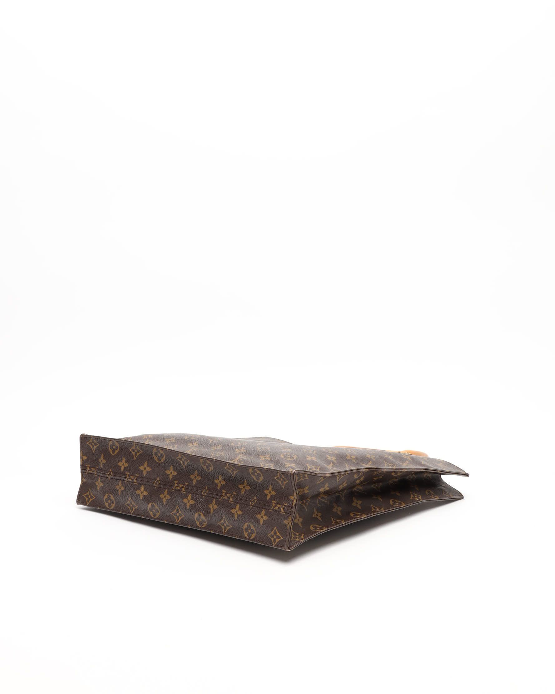 Pre-owned Louis Vuitton Monogram Sac Plat Bag In Brown