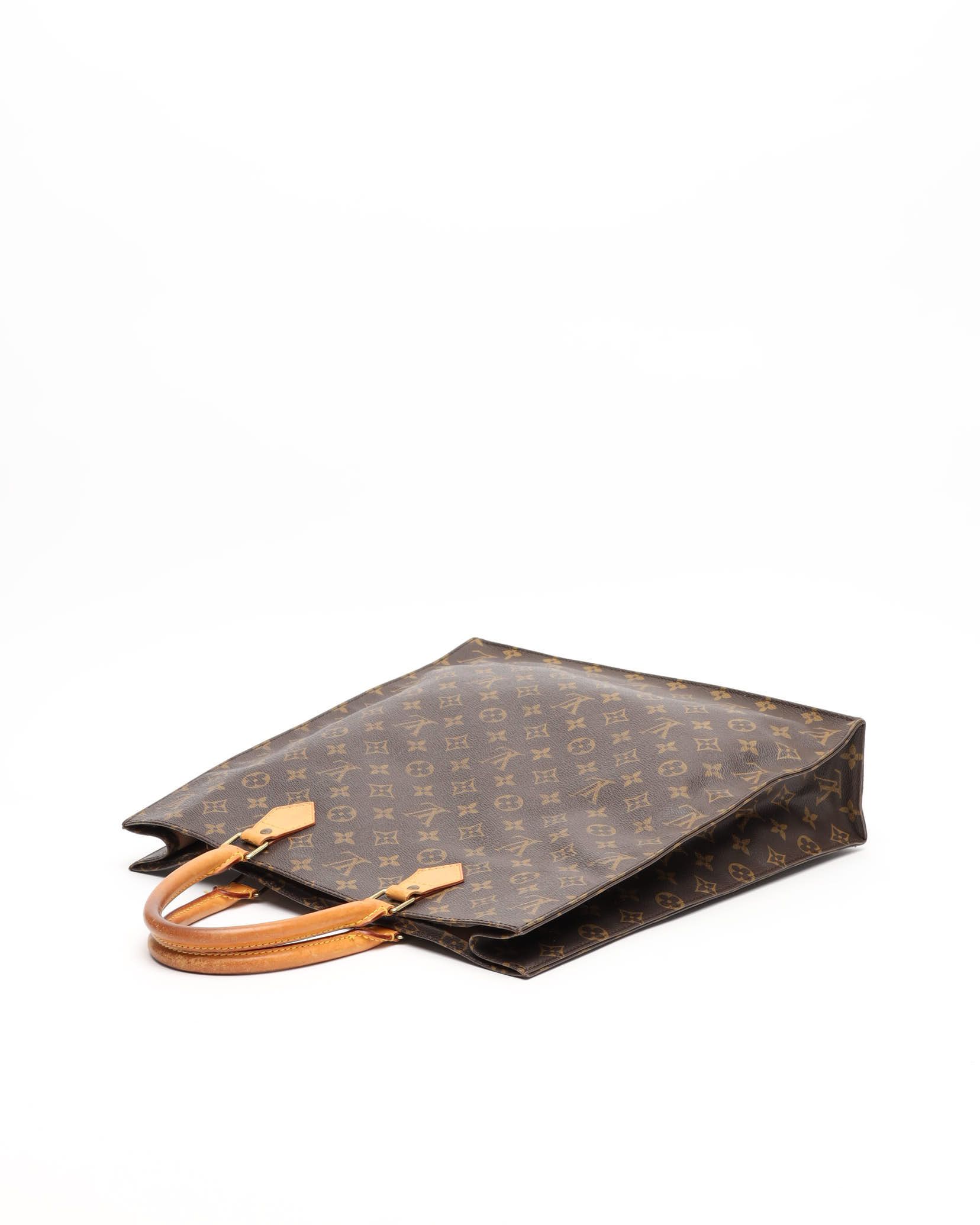 Pre-owned Louis Vuitton Monogram Sac Plat Bag In Brown