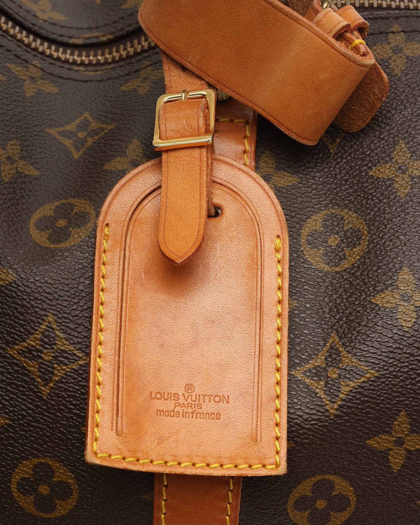 Pre-owned Louis Vuitton Monogram Keepall 60 Weekend Bag In Brown