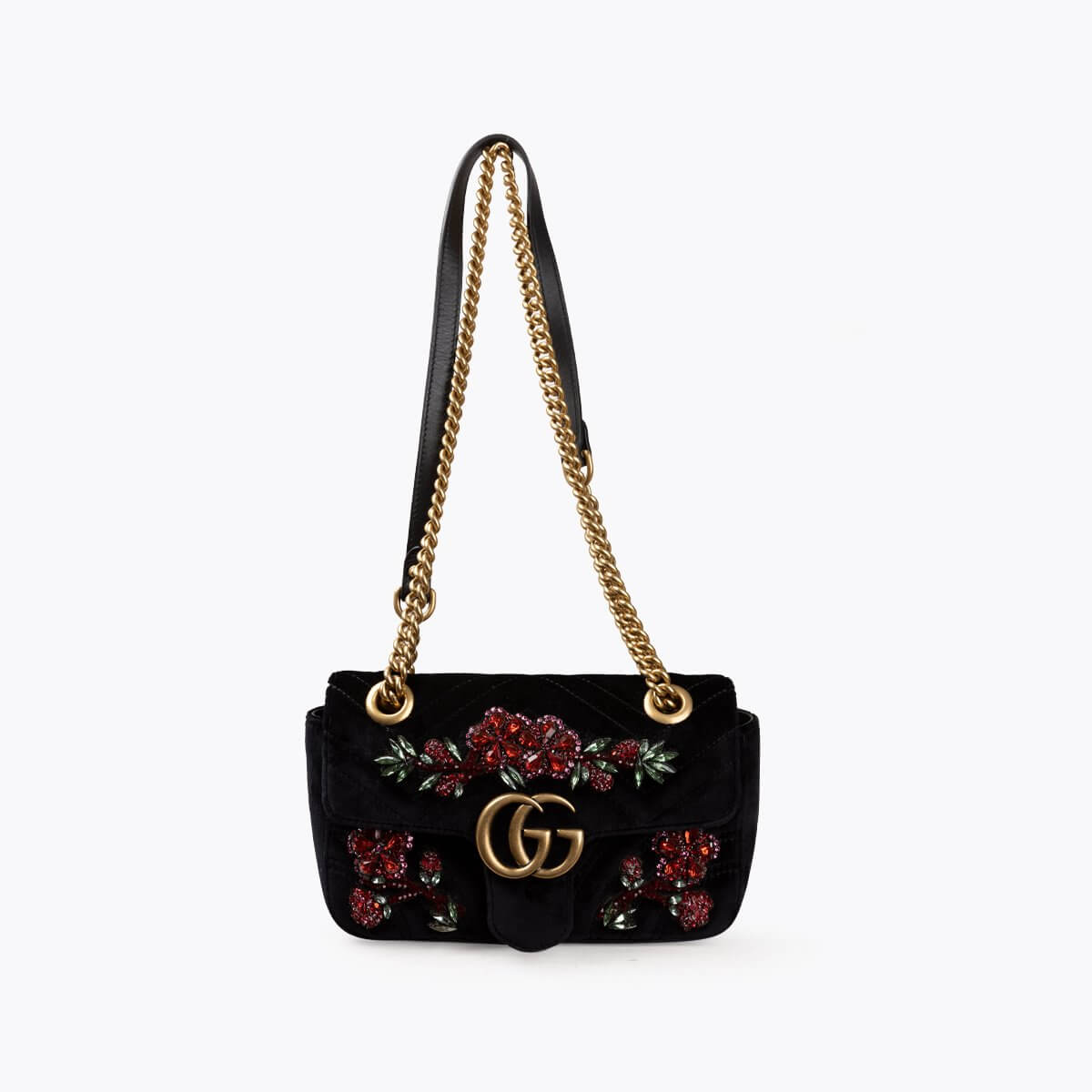 GUCCI Marmont Small Mini Velvet Bag