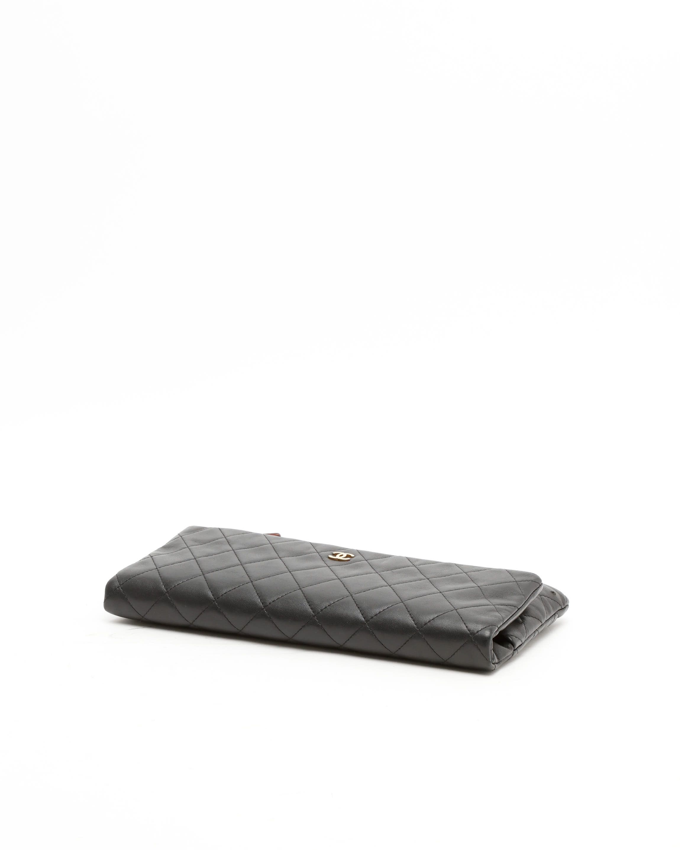 Pre-owned Chanel Fold Over Clutch In Black