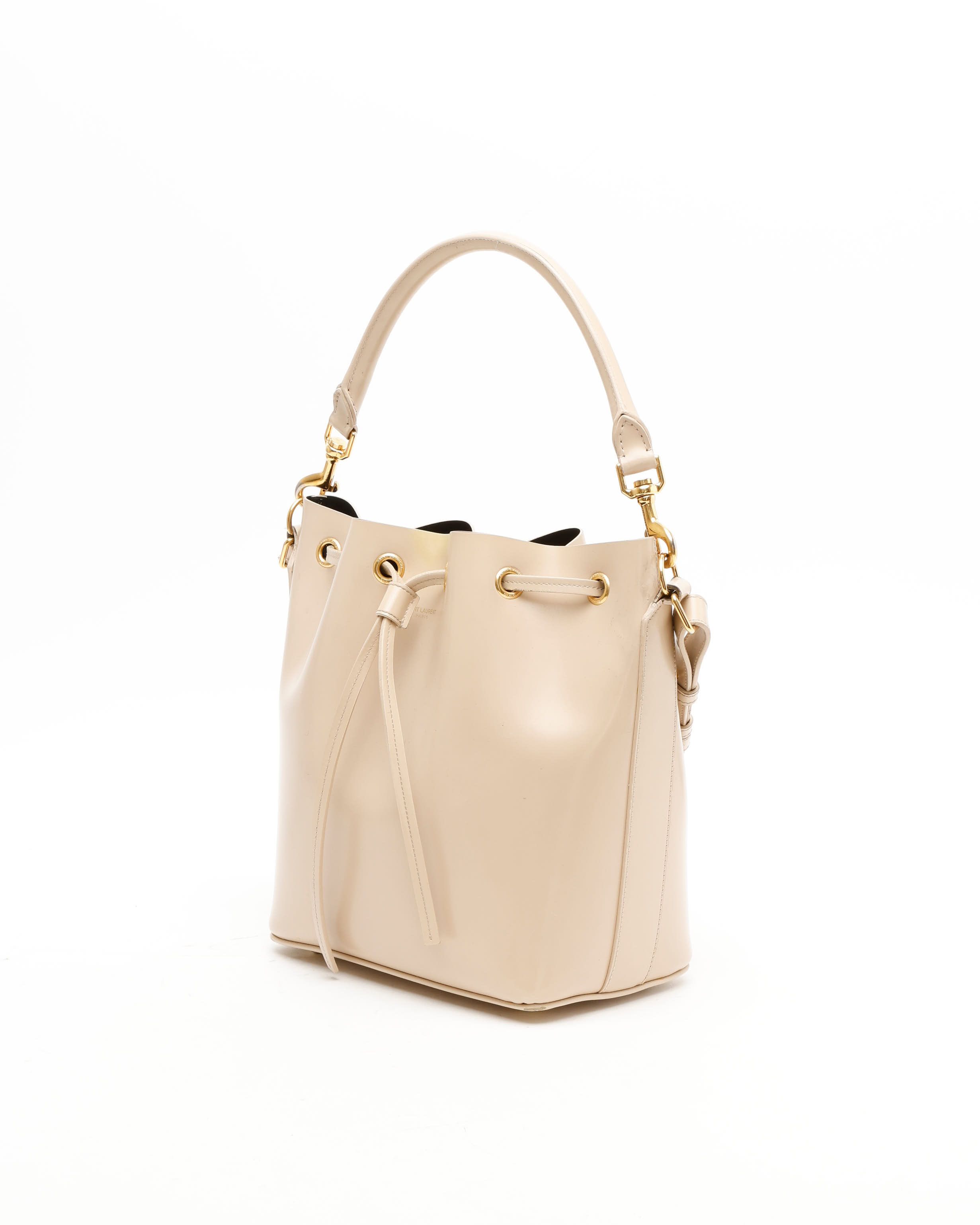 Saint Laurent Emmanuelle Medium Bucket Bag In Sand