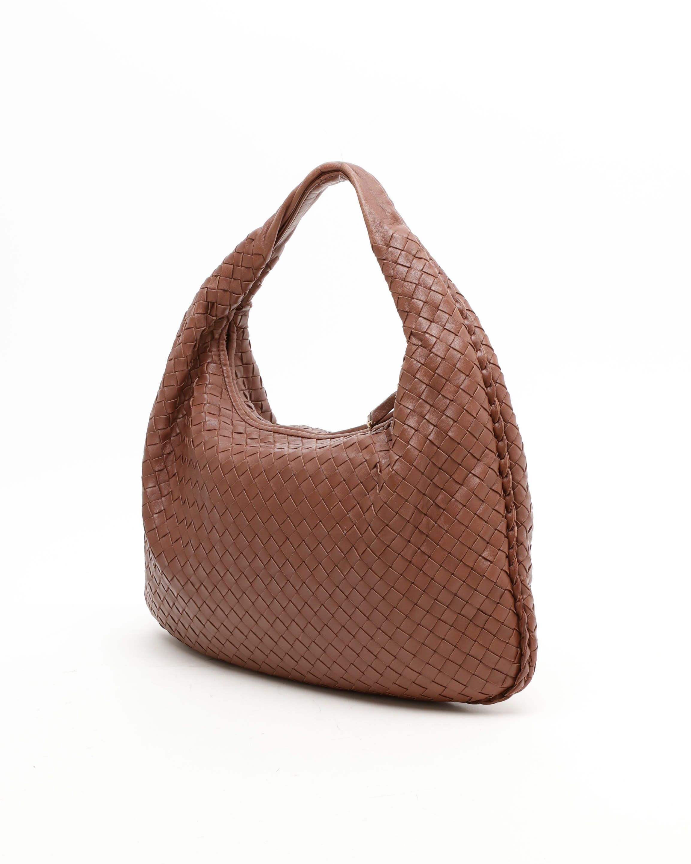 Bottega Veneta Intrecciato Medium Hobo Bag In Brown