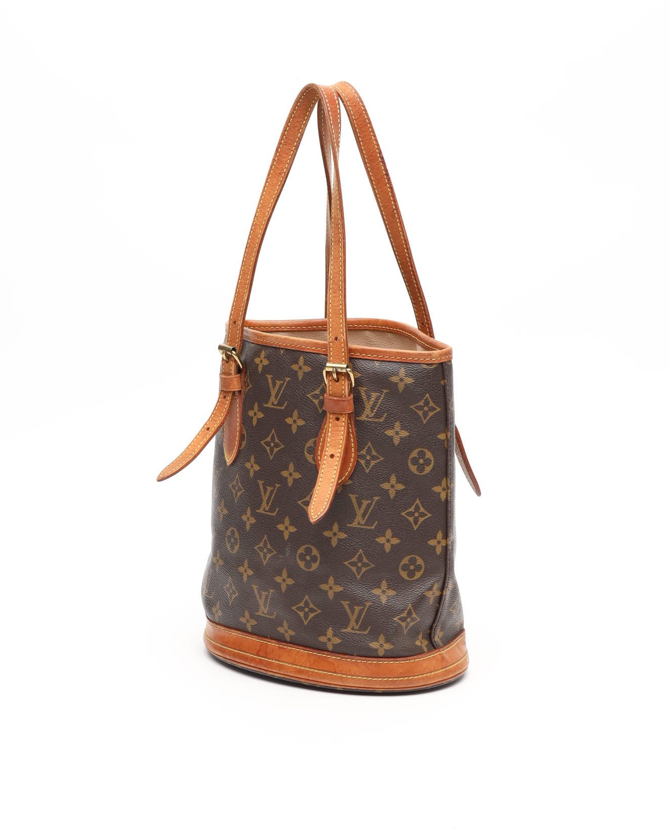 Pre-owned Louis Vuitton Monogram Bucket Pm Bag In Brown
