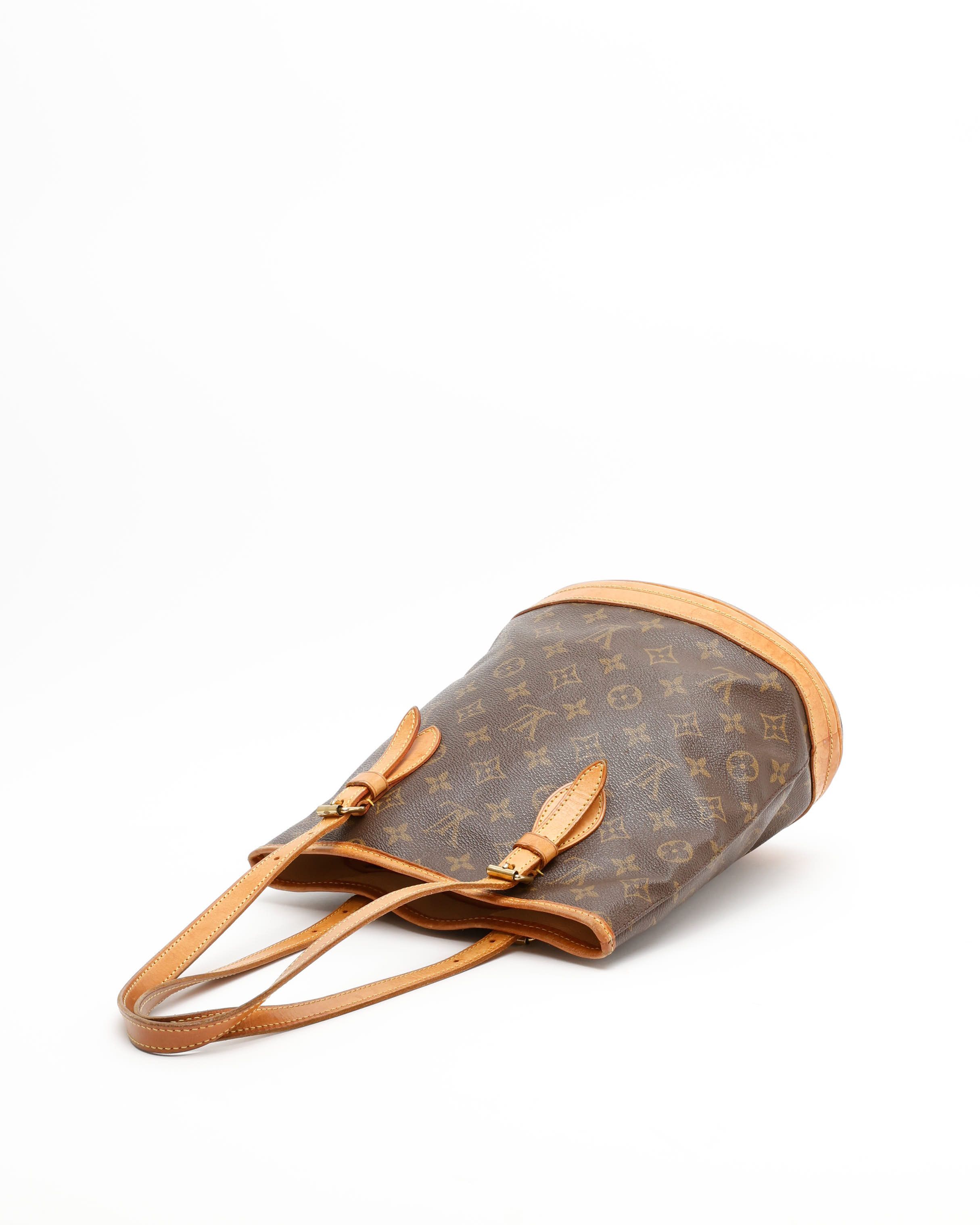 Pre-owned Louis Vuitton Monogram Bucket Pm Bag In Brown