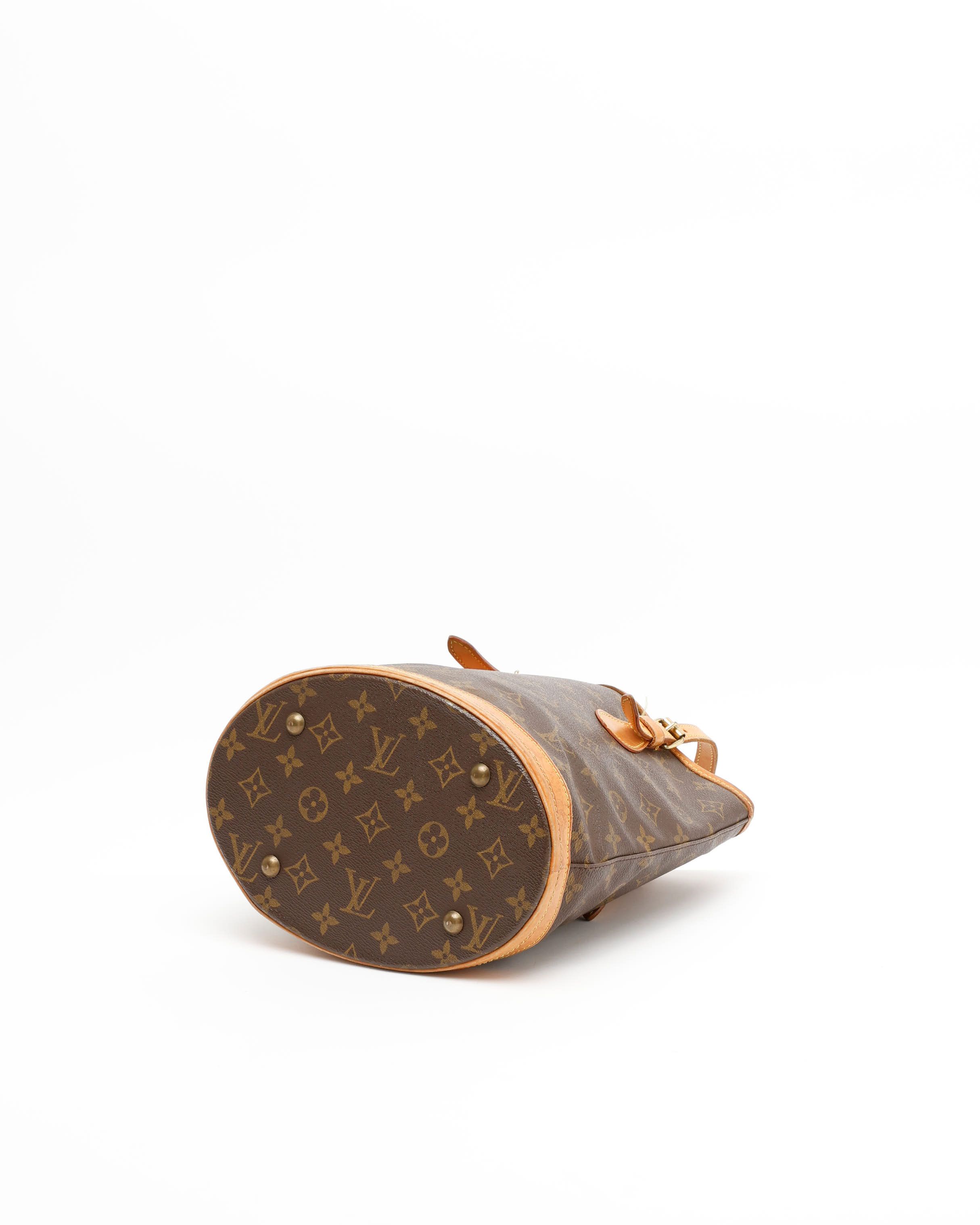 Pre-owned Louis Vuitton Monogram Bucket Pm Bag In Brown
