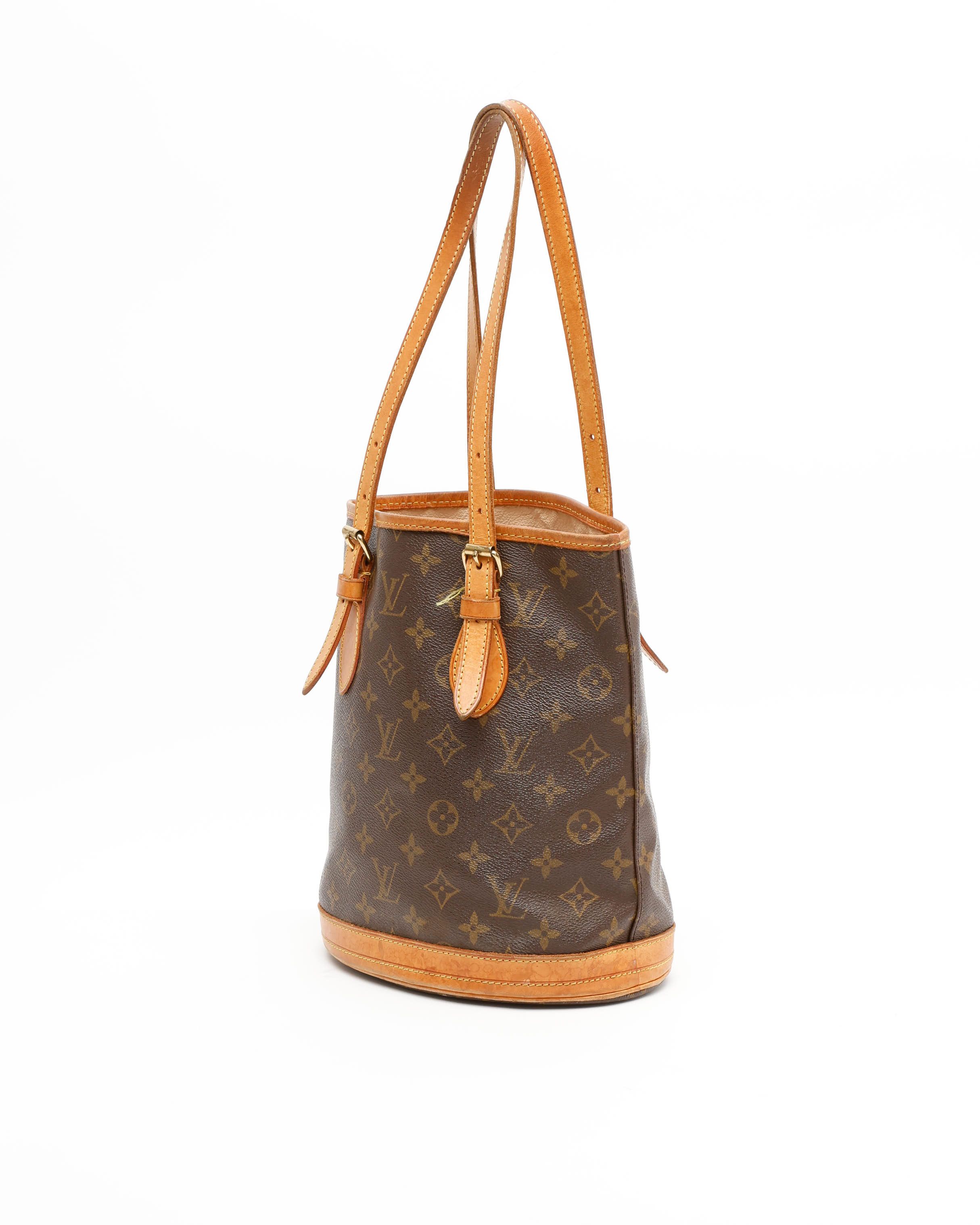 Pre-owned Louis Vuitton Monogram Bucket Pm Bag In Brown