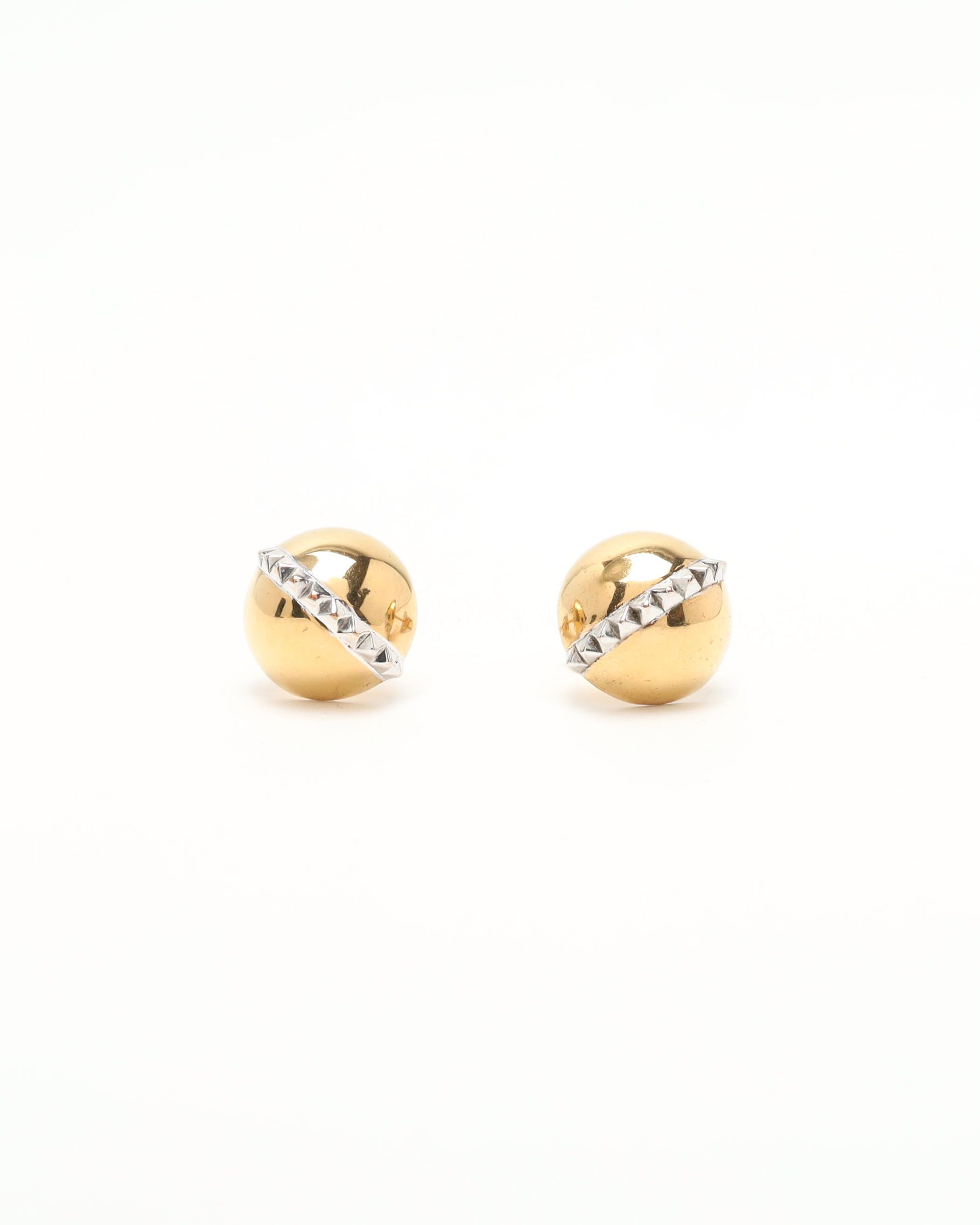 Celine Céline Ball Earrings In Gold