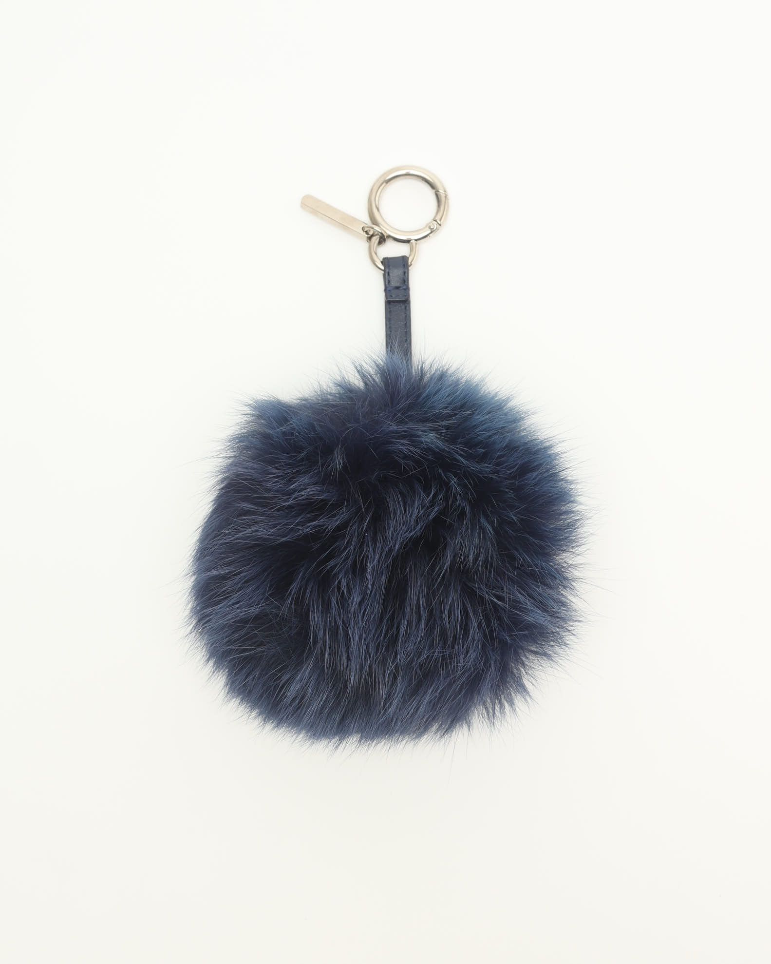 Fendi Pom-pom Fur Charm In Blue