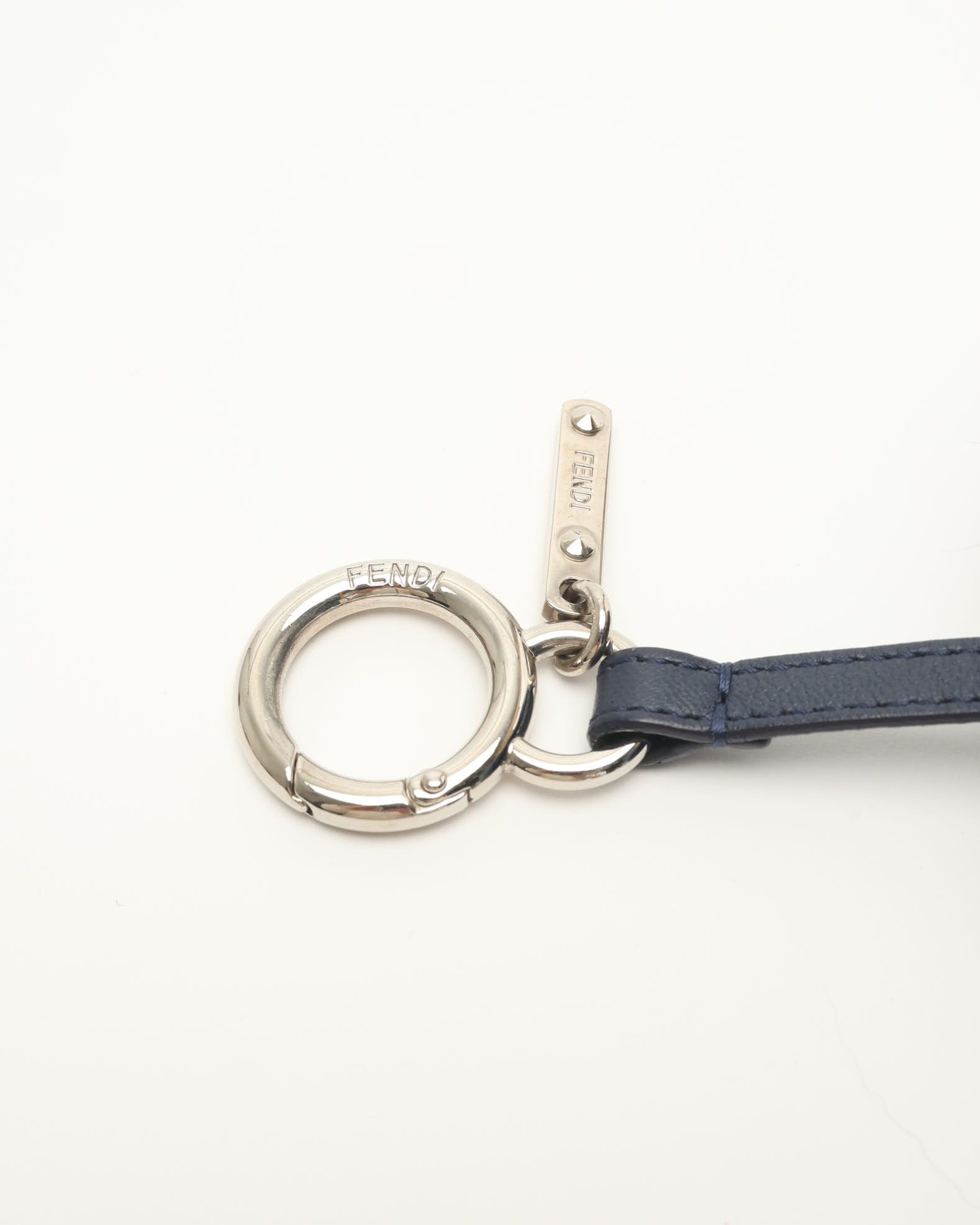 Fendi Pom-pom Fur Charm In Blue