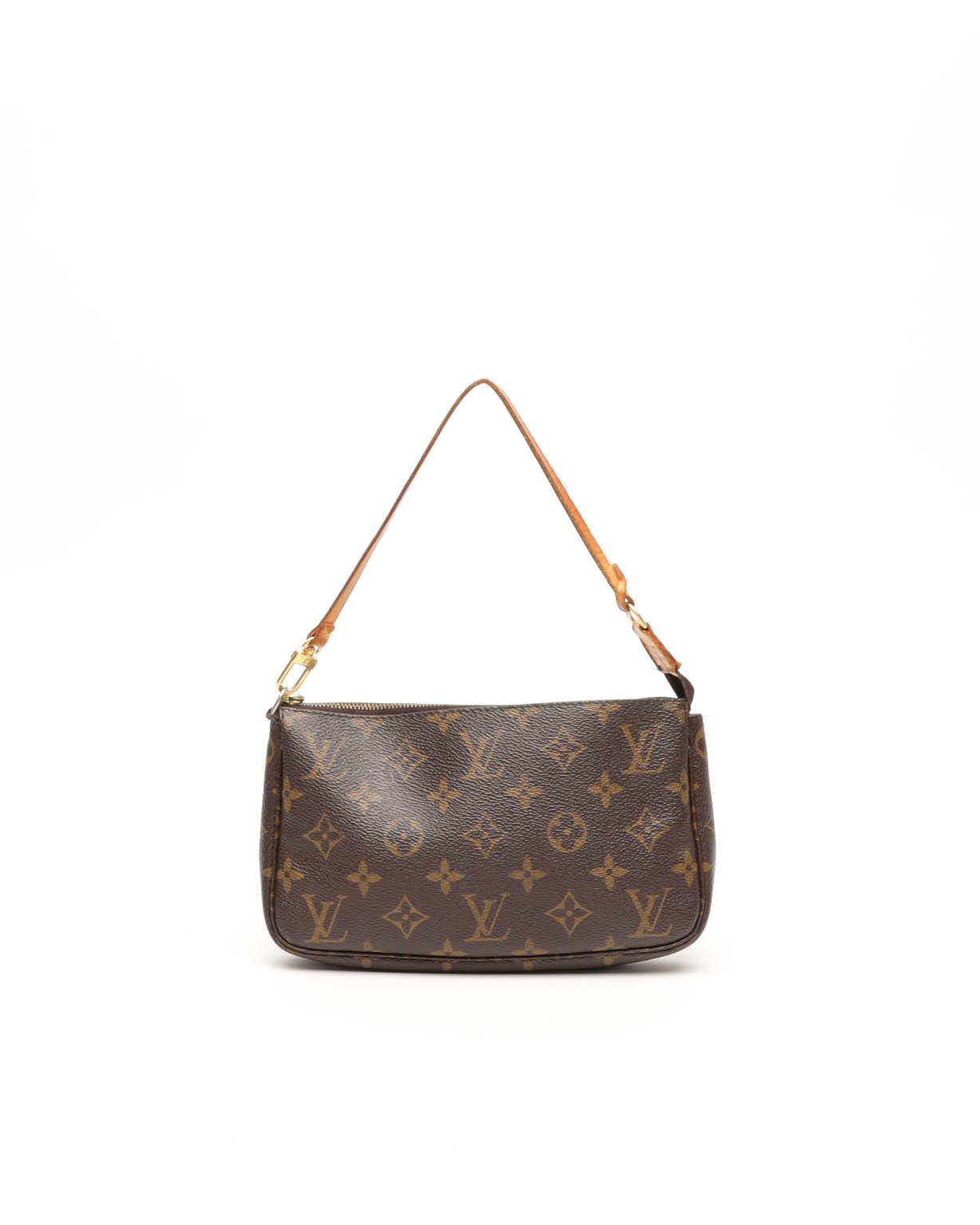 Pre-owned Louis Vuitton Monogram Pochette Accessoires Bag In Brown