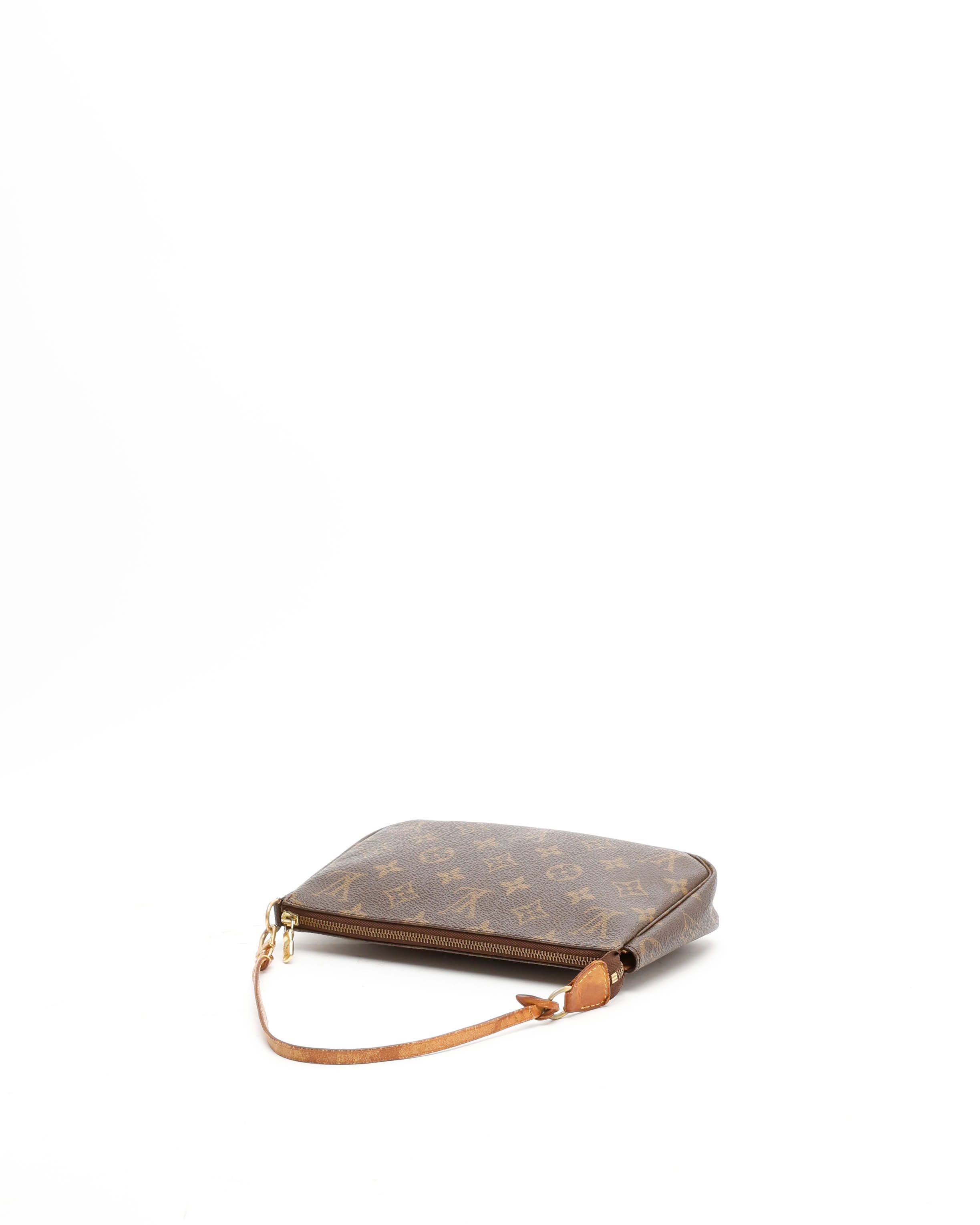 Pre-owned Louis Vuitton Monogram Pochette Accessoires Bag In Brown