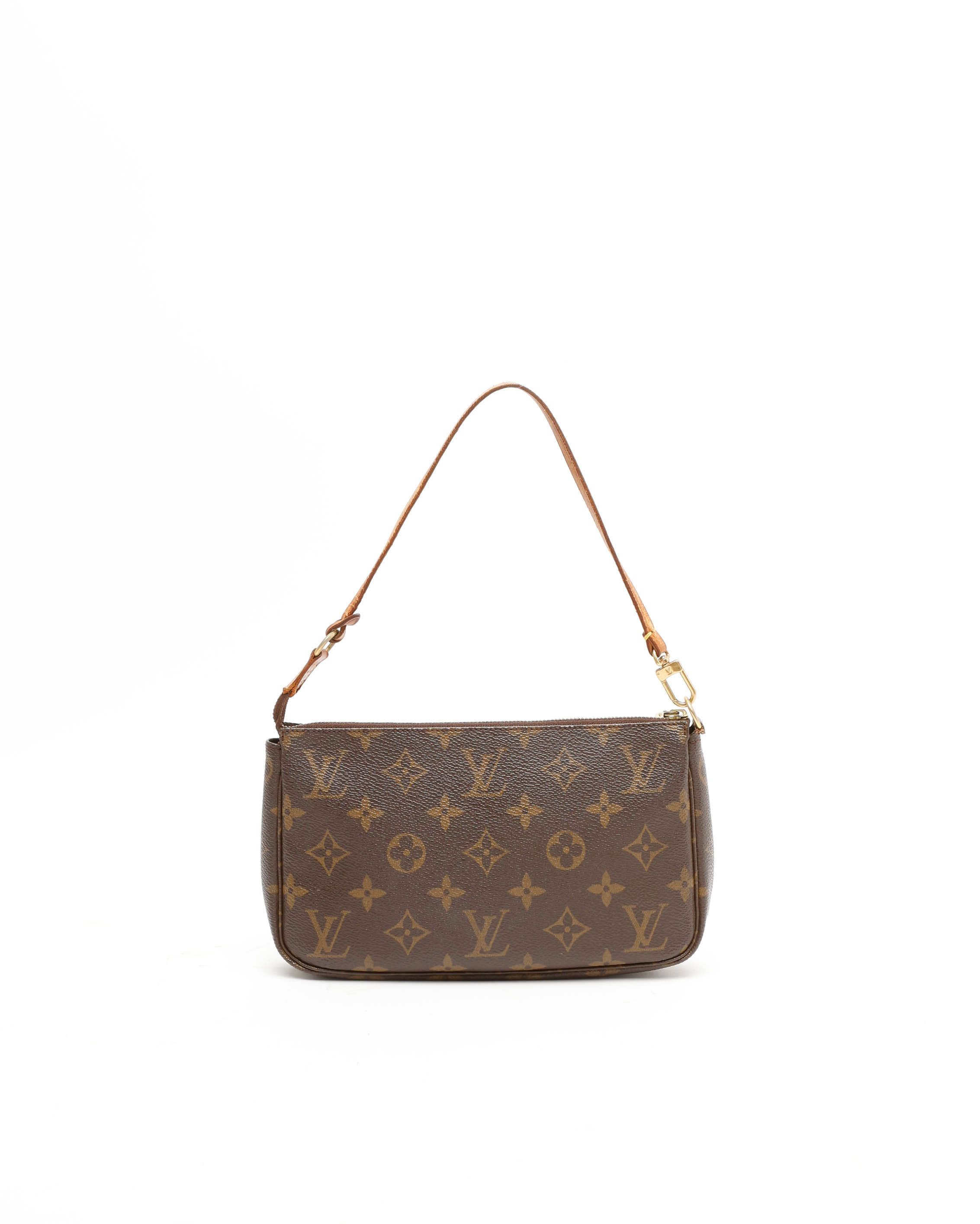 Pre-owned Louis Vuitton Monogram Pochette Accessoires Bag In Brown