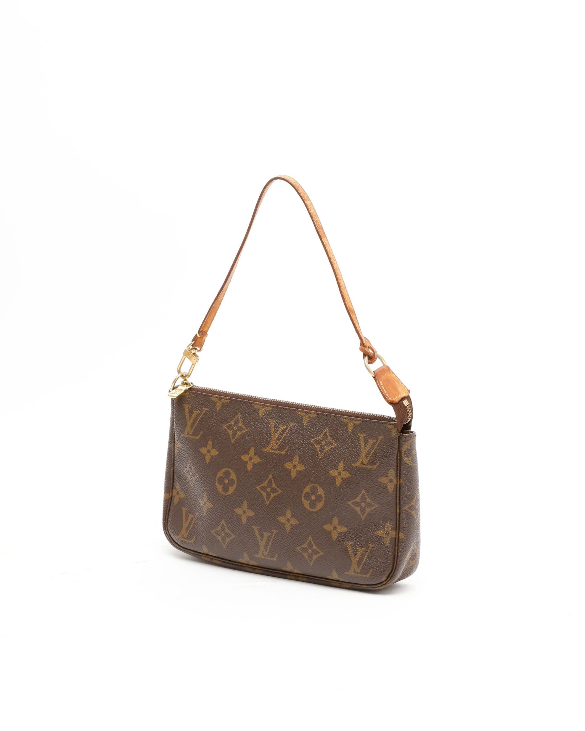 Pre-owned Louis Vuitton Monogram Pochette Accessoires Bag In Brown
