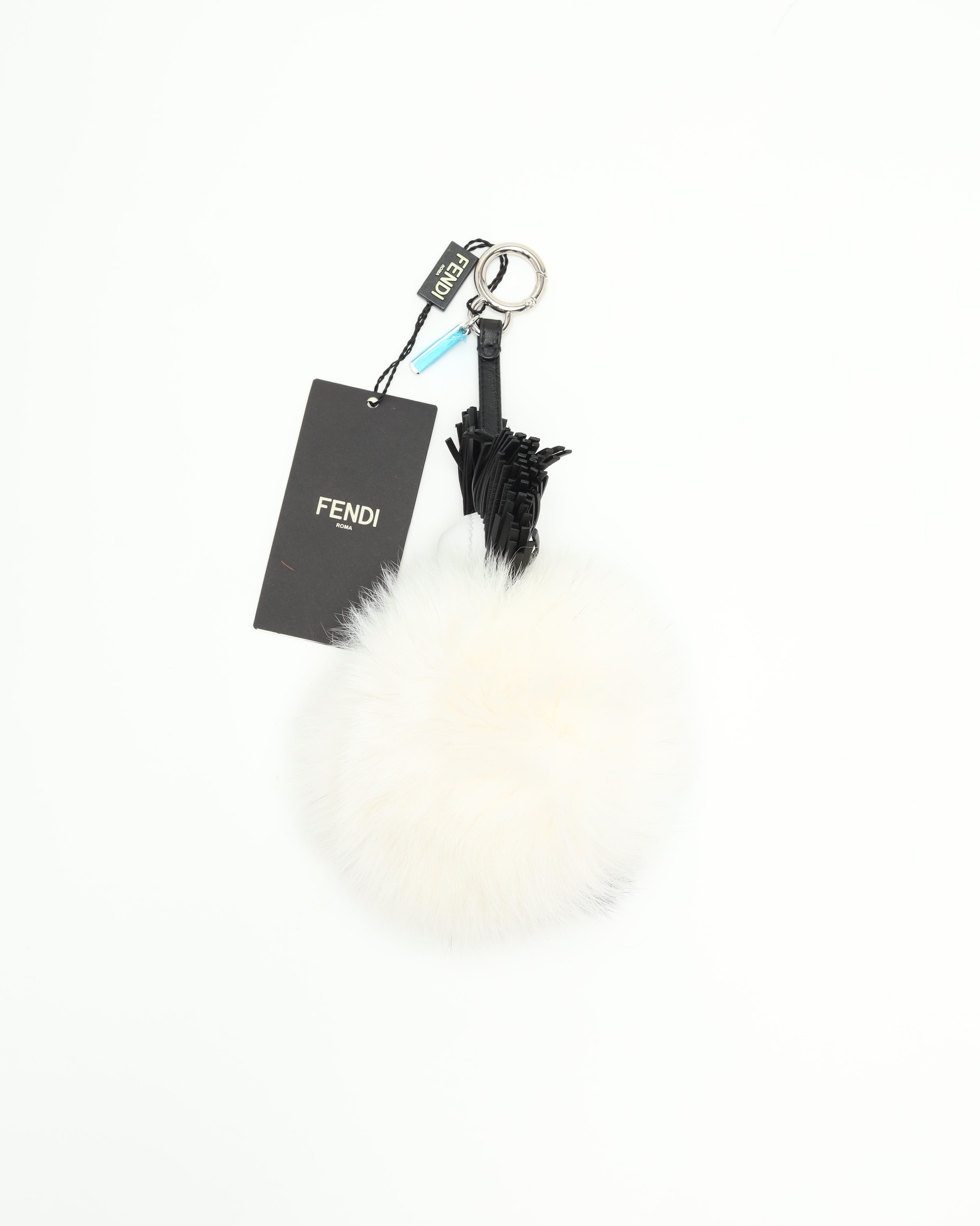 Fendi Karlito Lagerfeld Fur Keychain In Multi