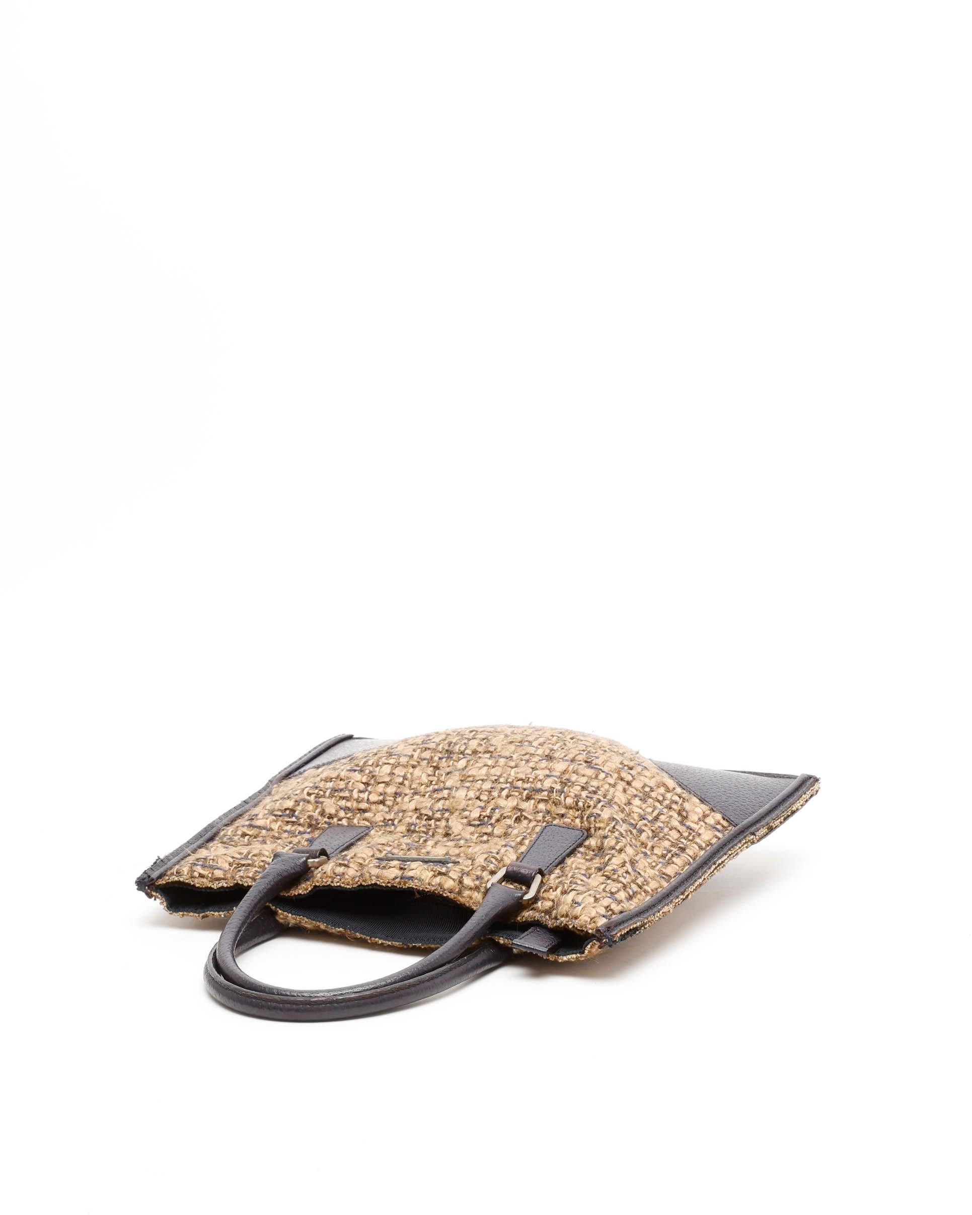 Prada Tweed Bag In Brown