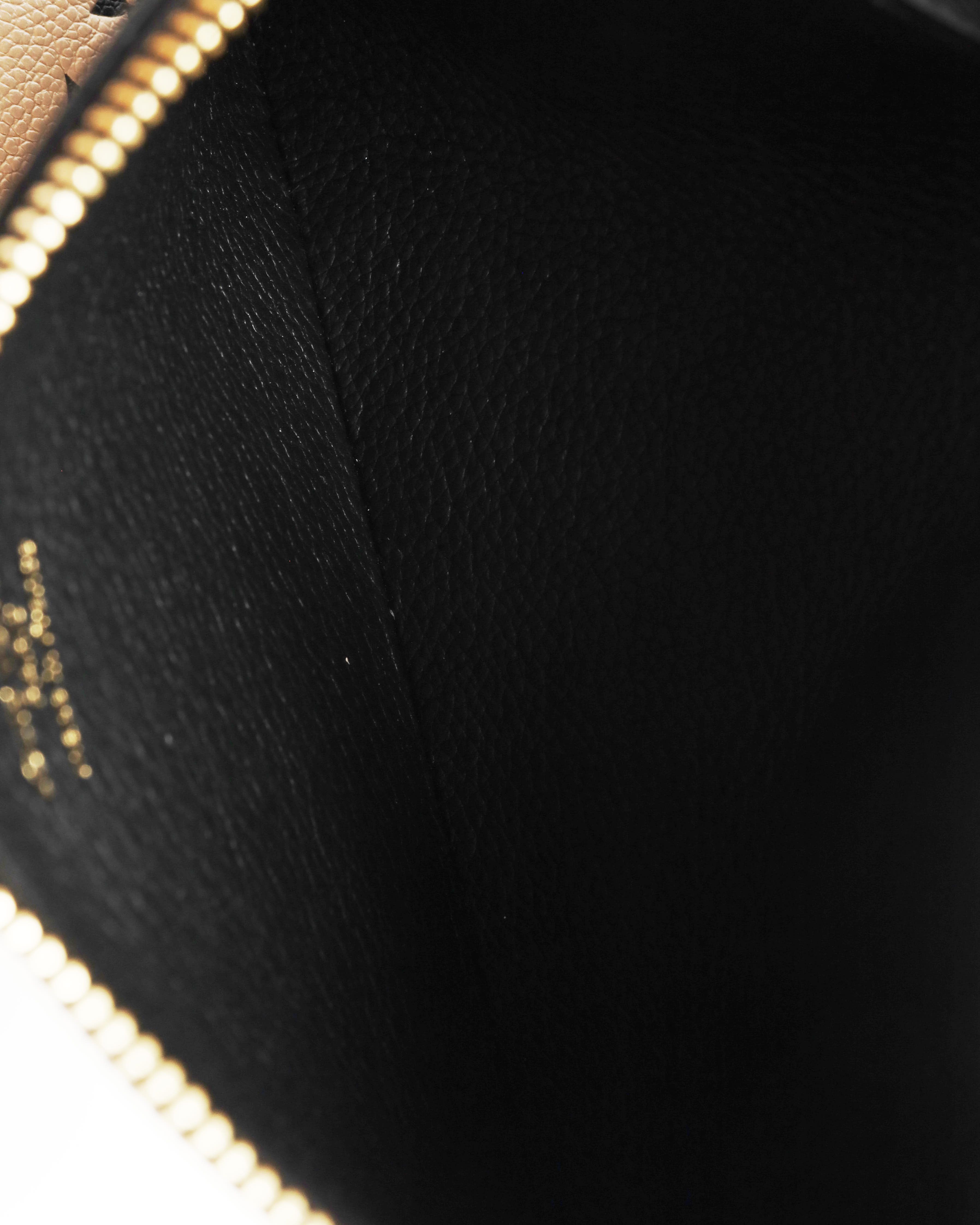 Pre-owned Louis Vuitton Black Monogram Empreinte Crafty Pochette Trio In Multi