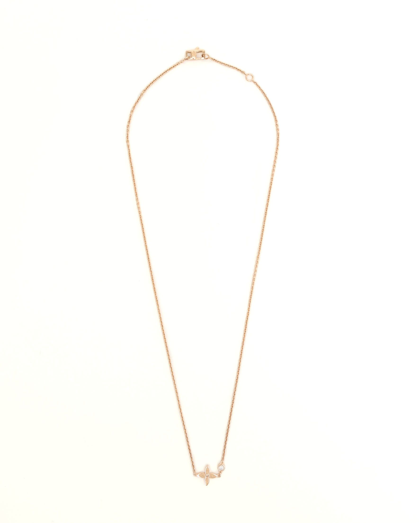 Pre-owned Louis Vuitton Blossom Pendant, 18kt Pink Gold And Diamond