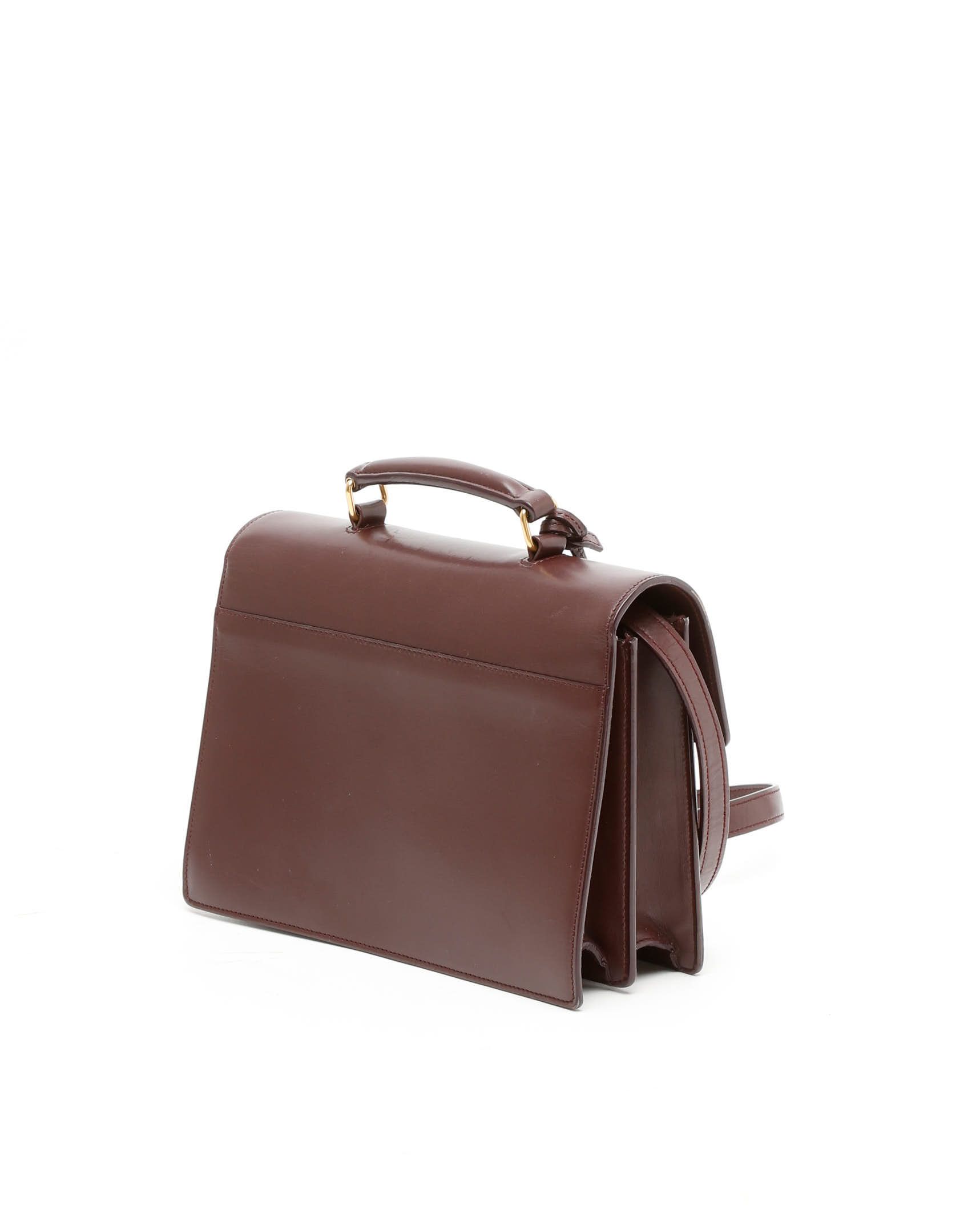 Saint Laurent High School Bag In Brown