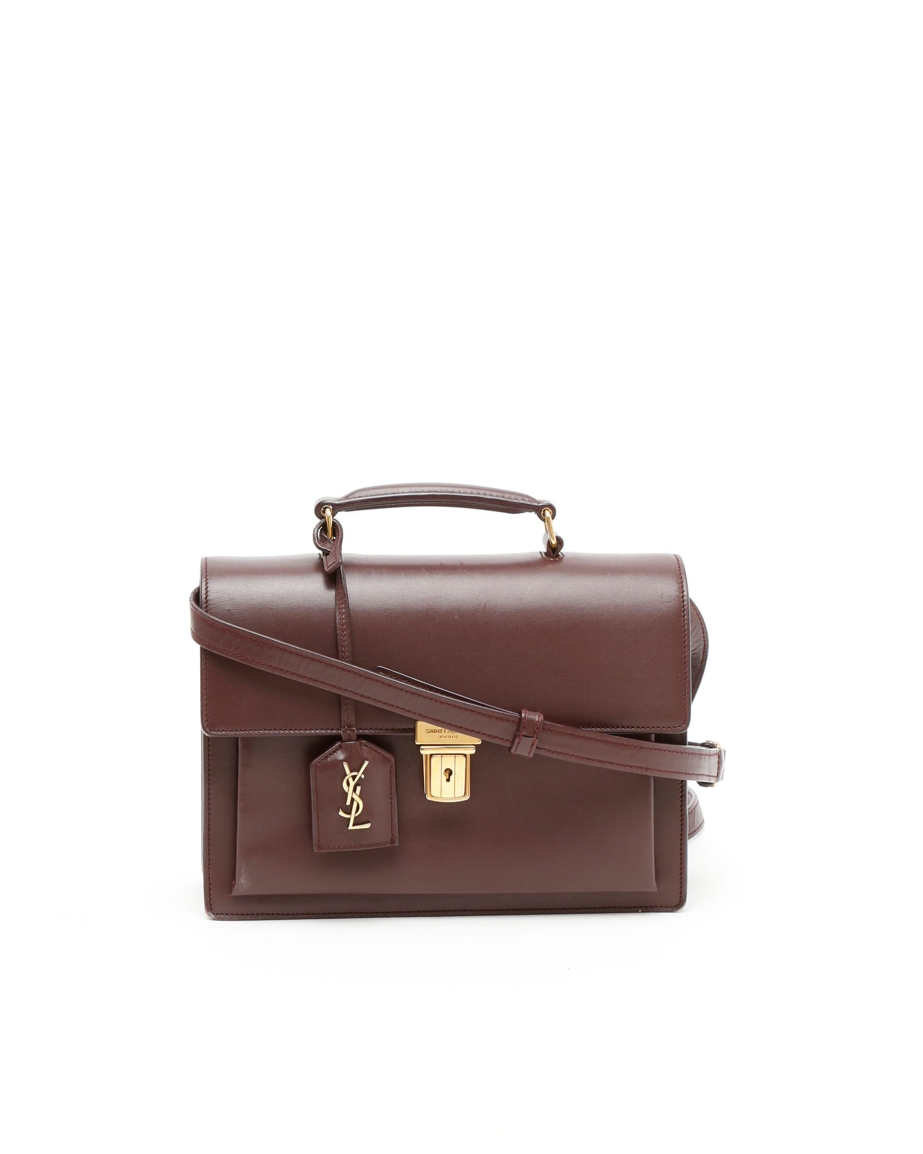 Saint Laurent High School Bag In Brown