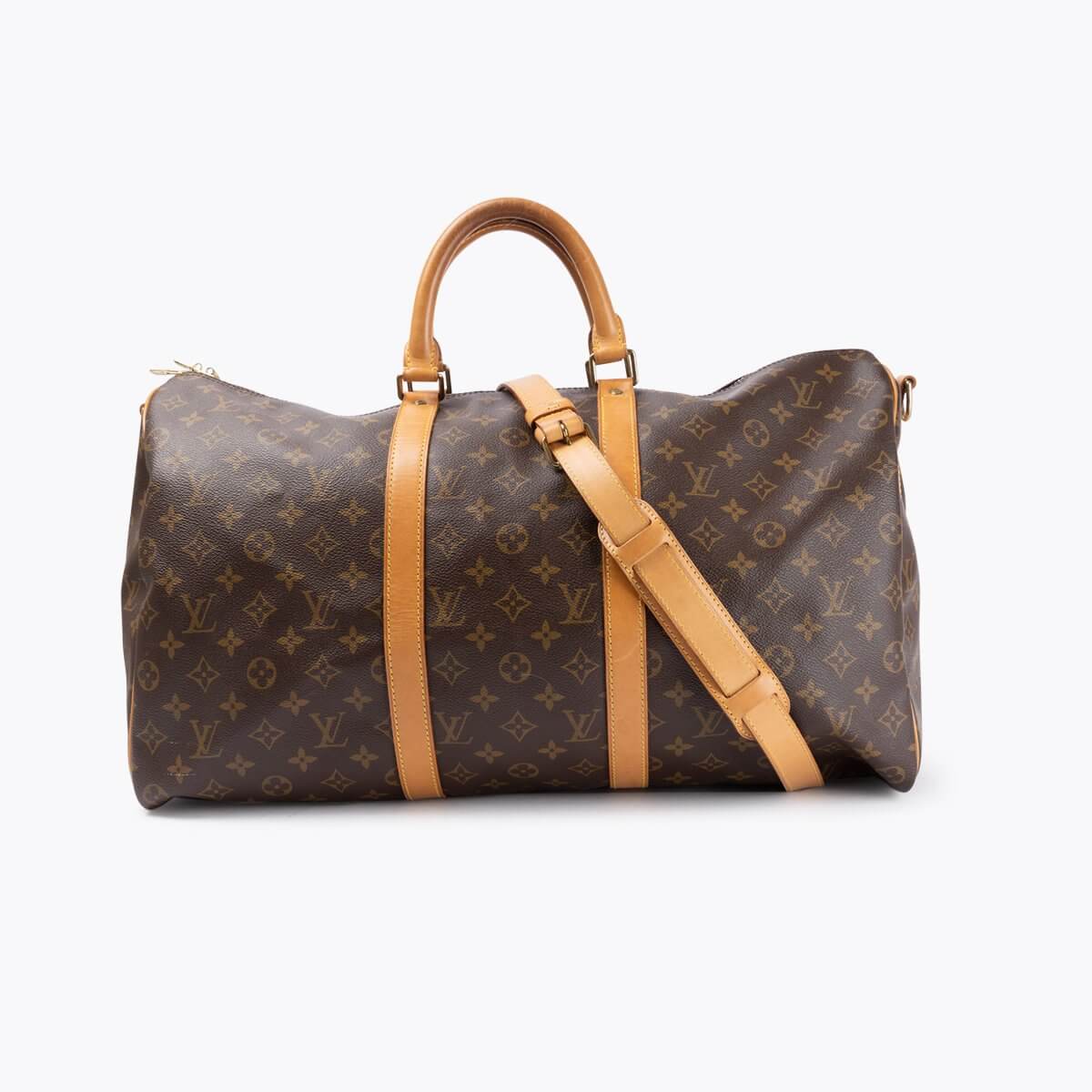 LOUIS VUITTON Monogram Keepall Bandouliére 50 Weekend Bag