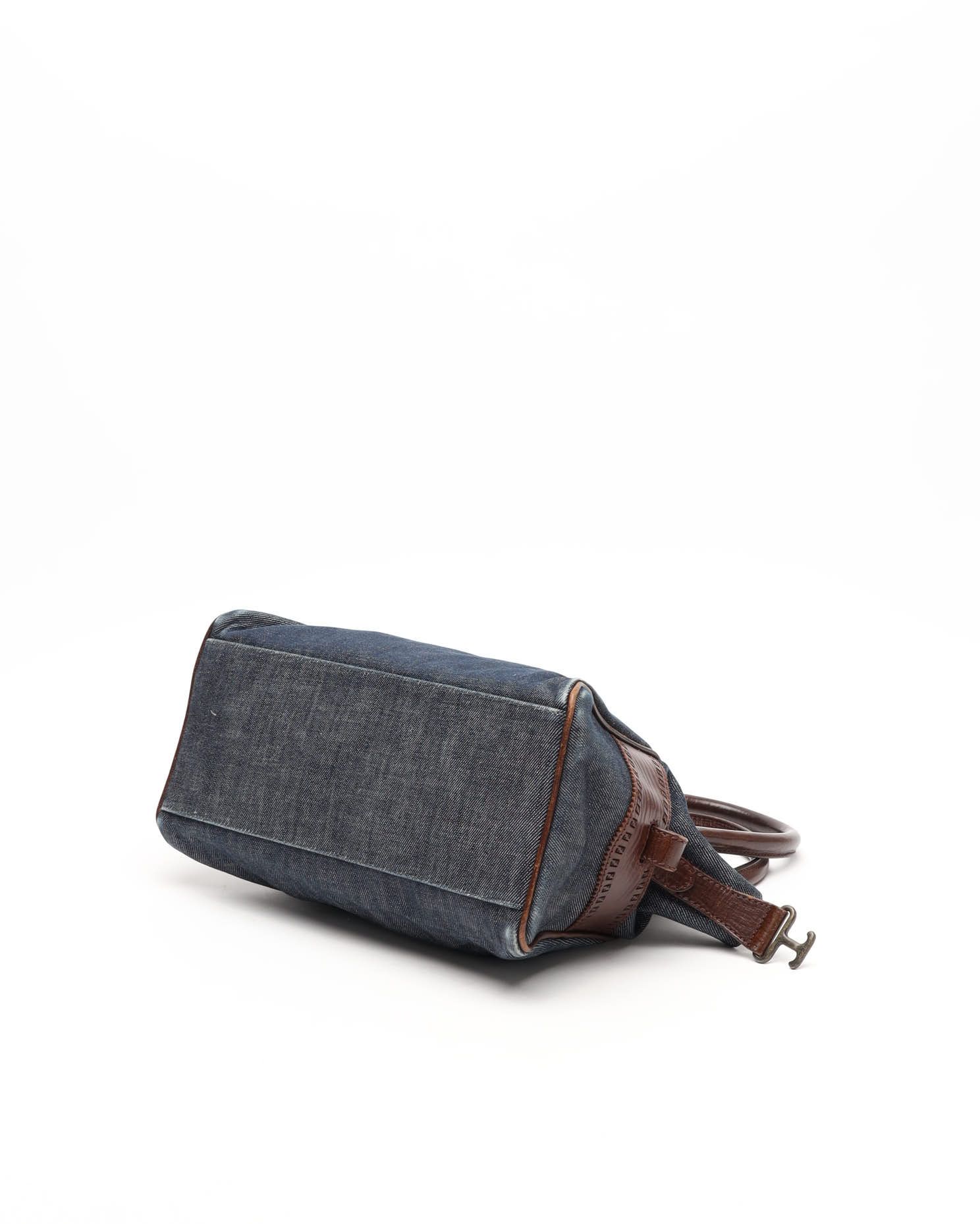 Fendi Etniko Denim Bag In Blue
