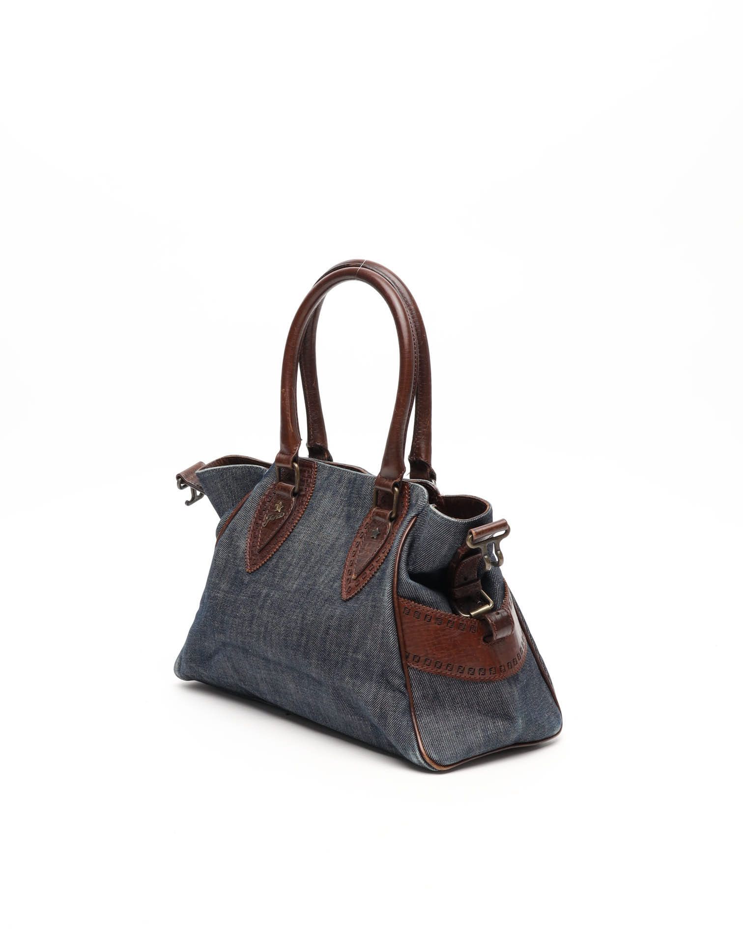Fendi Etniko Denim Bag In Blue