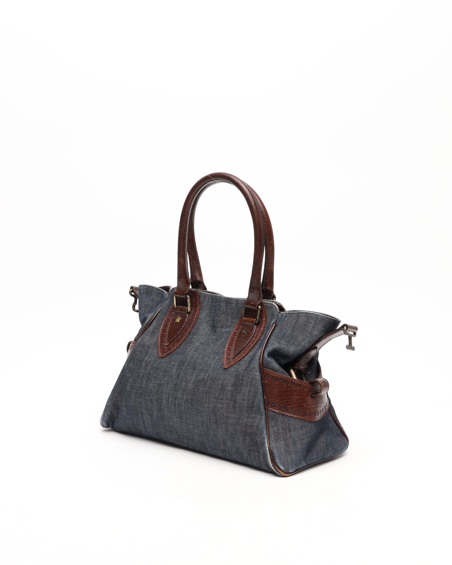 Fendi Etniko Denim Bag In Blue