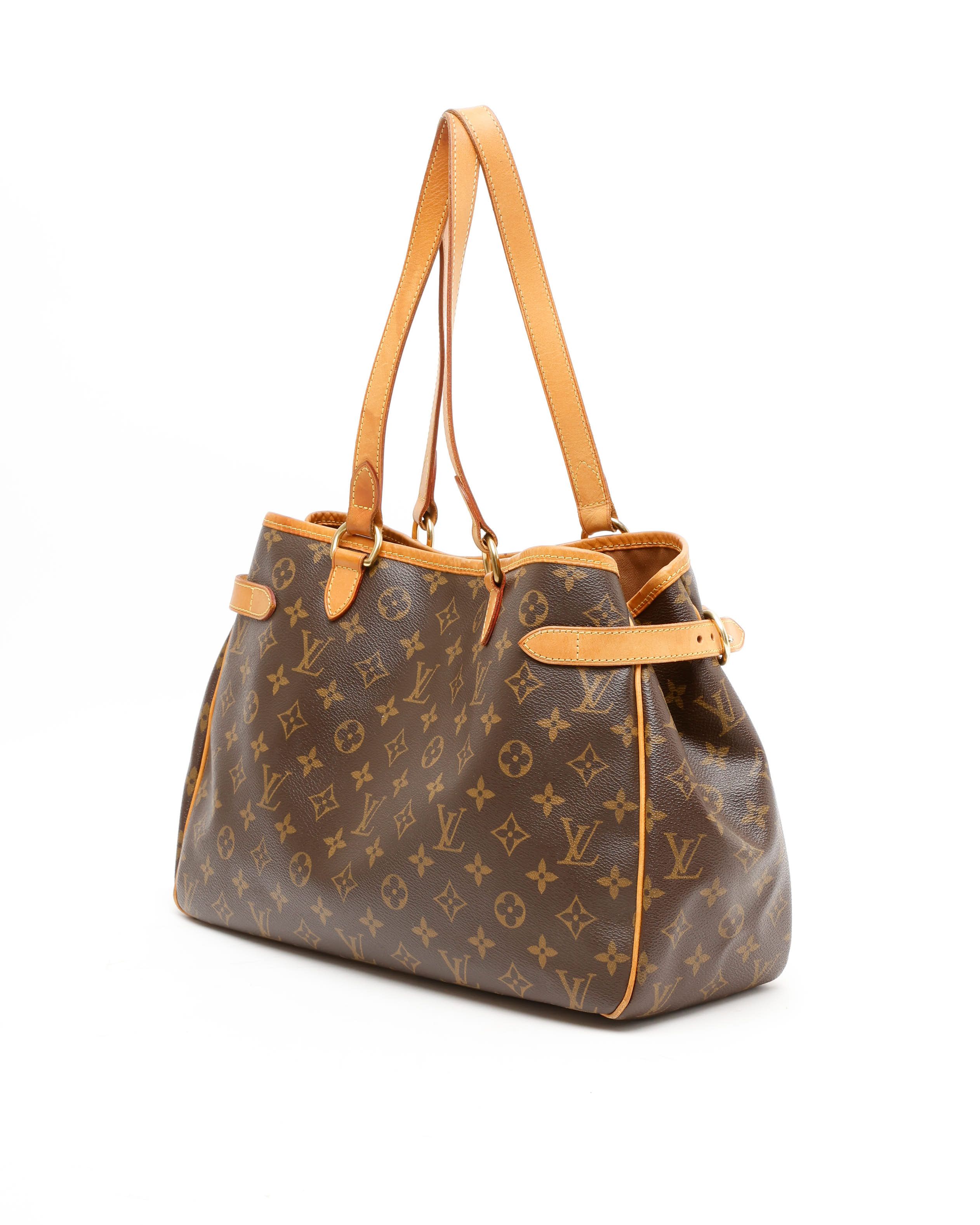 Pre-owned Louis Vuitton Monogram Batignolles Horizontal Tote Bag In Brown
