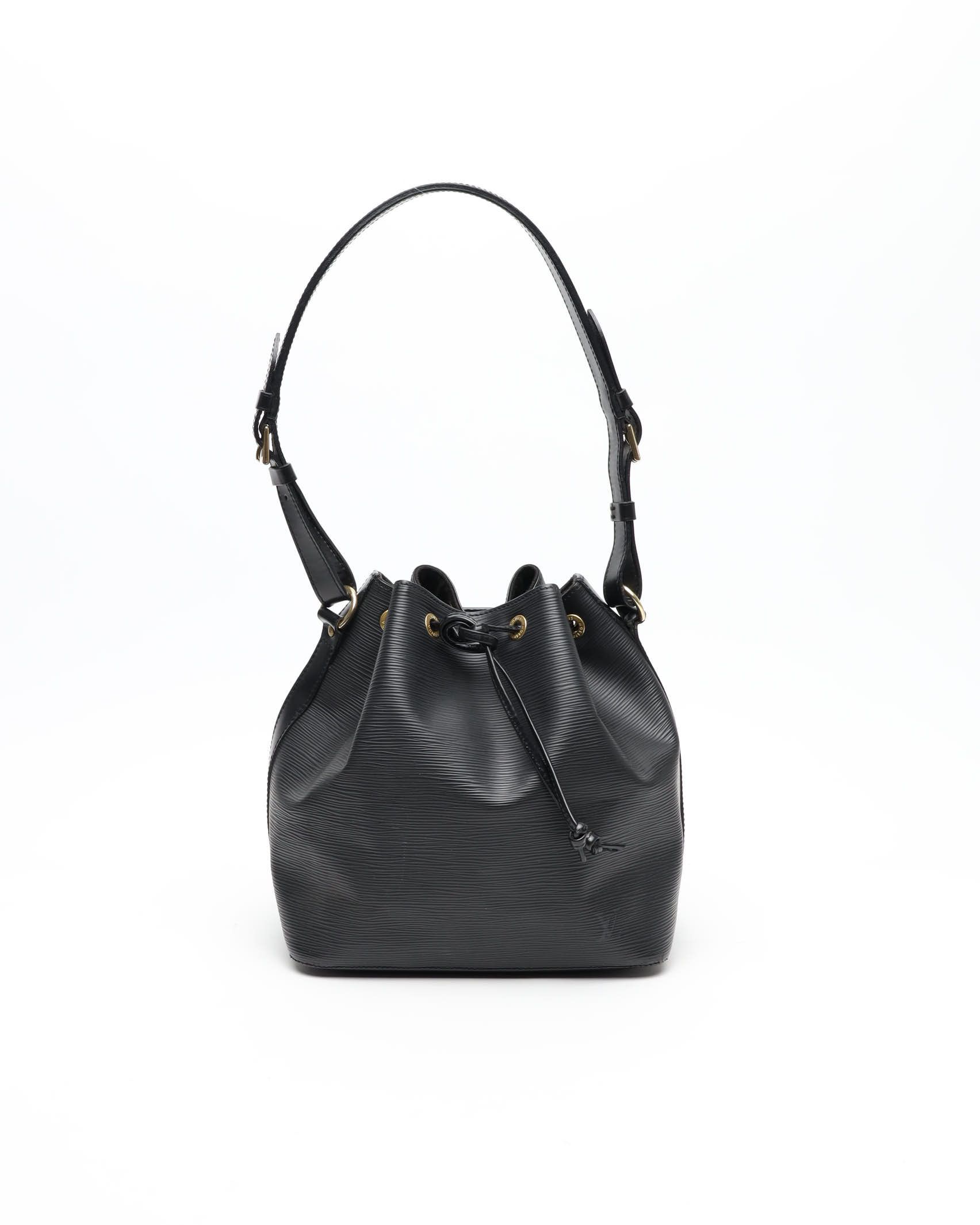 Pre-owned Louis Vuitton Epi Petit Noé Bag In Black