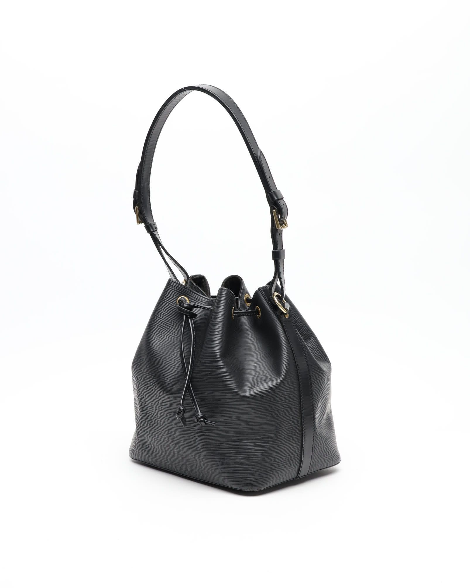 Pre-owned Louis Vuitton Epi Petit Noé Bag In Black