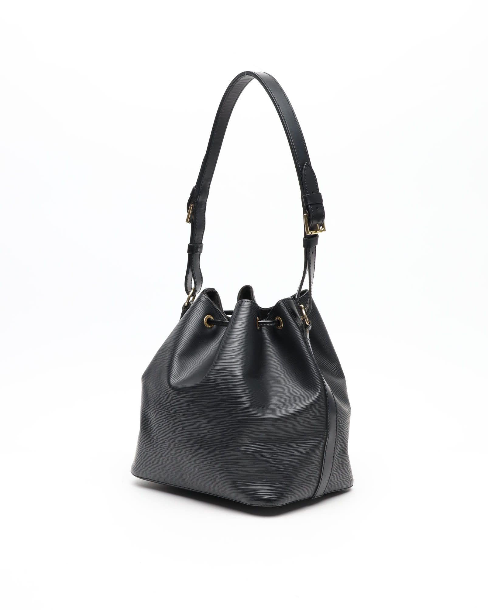 Pre-owned Louis Vuitton Epi Petit Noé Bag In Black