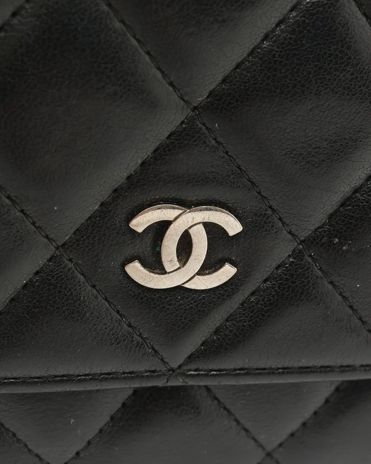 Pre-owned Chanel Wallet On Chain Bag In Black