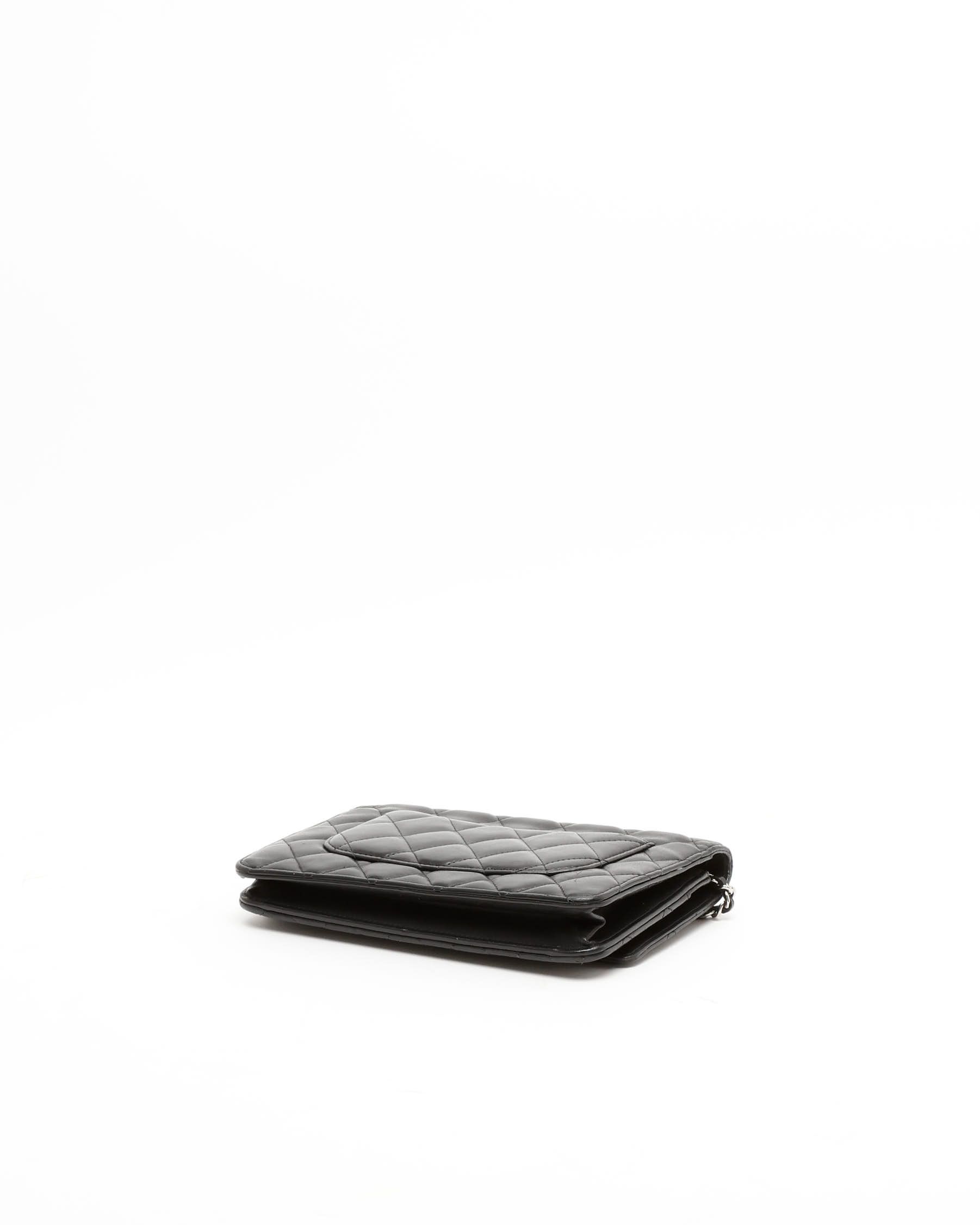 Pre-owned Chanel Wallet On Chain Bag In Black