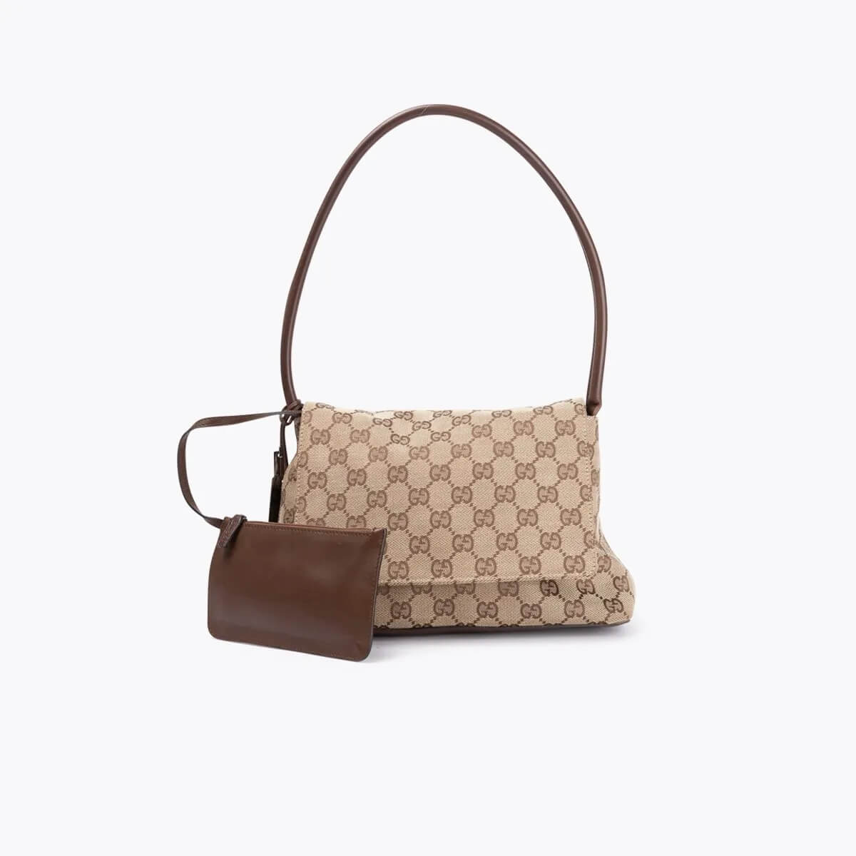 GUCCI GG Canvas Looping Shoulder Bag