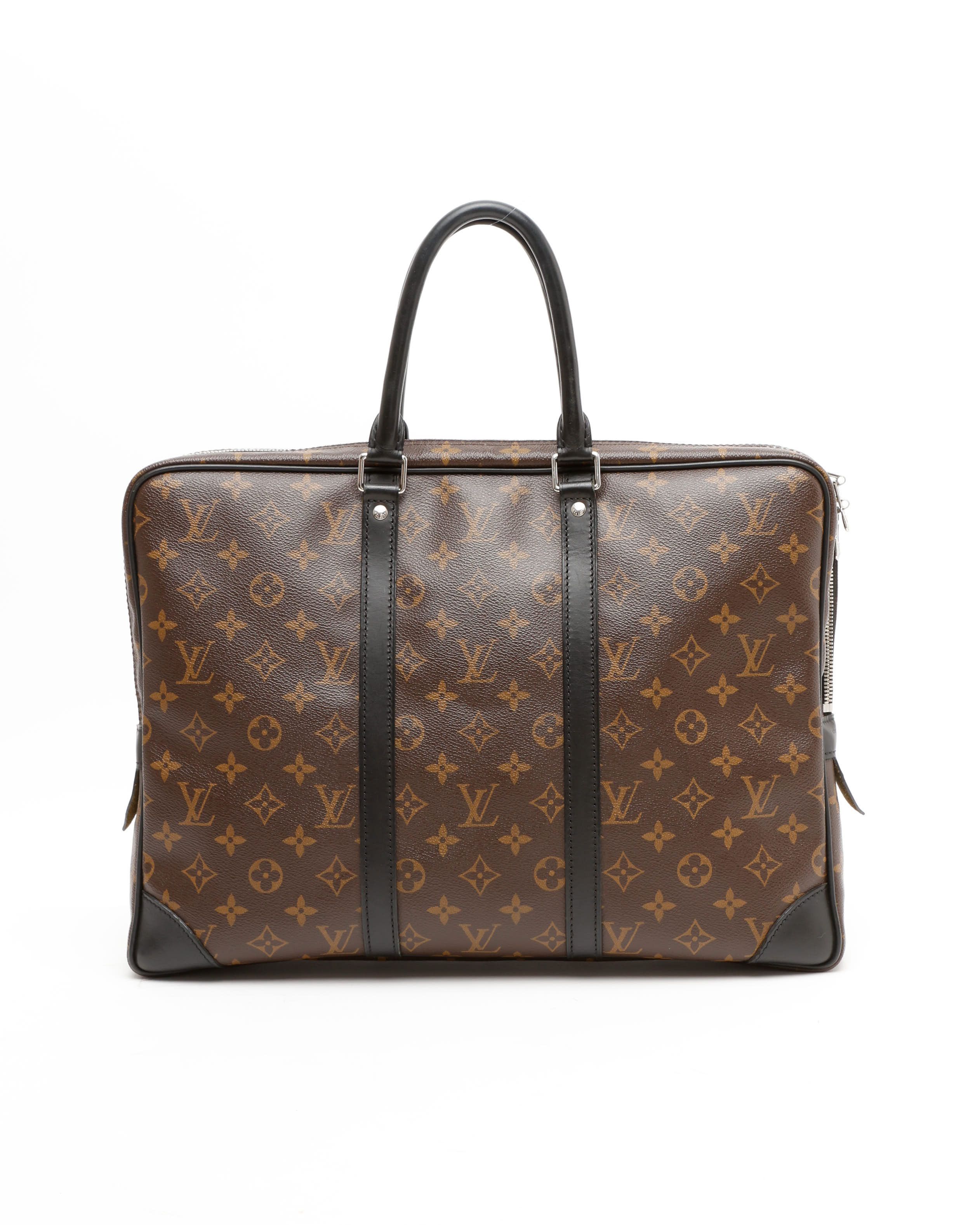Louis Vuitton Macassar Porte Documents Voyages Bag