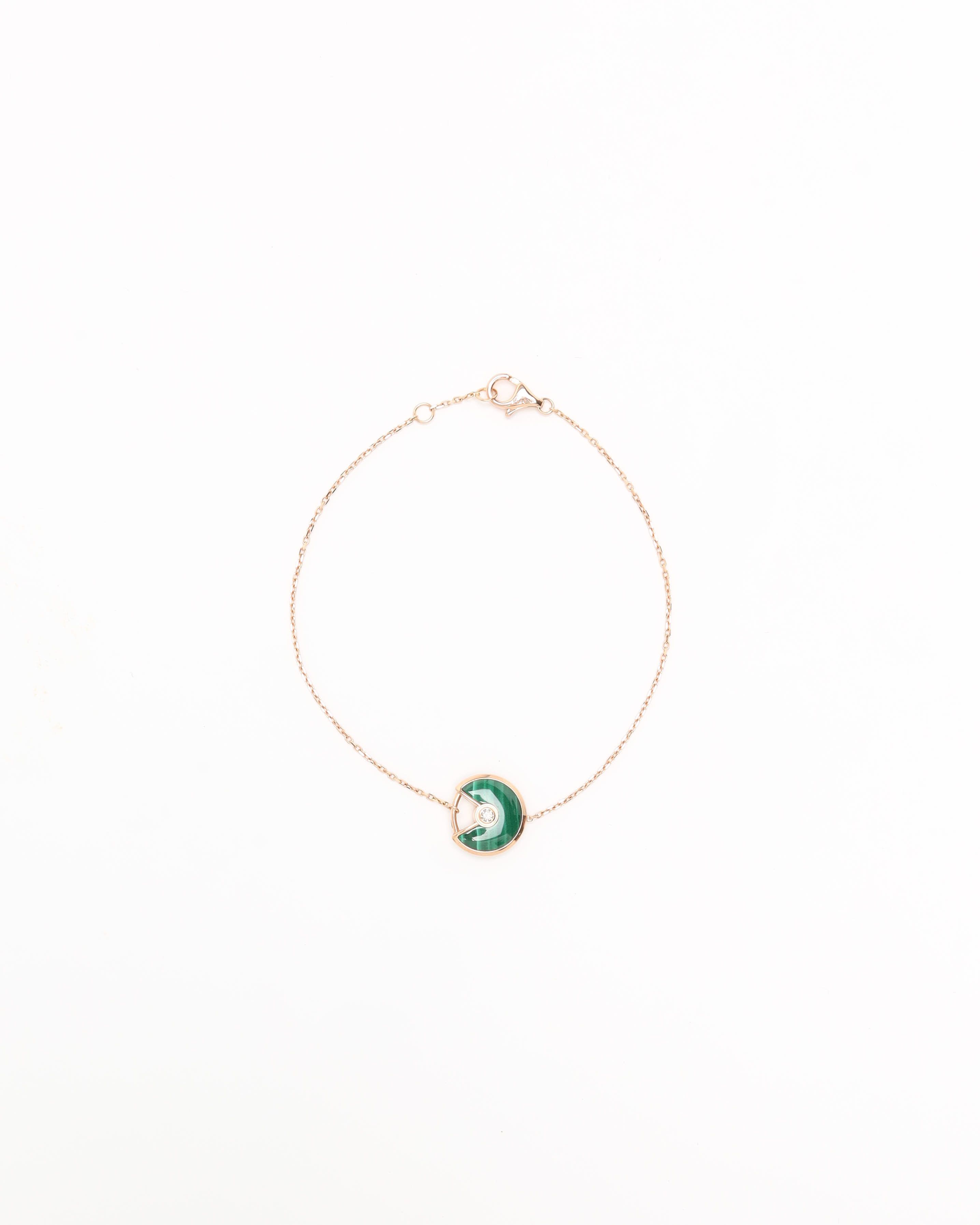 Cartier Amulette De  Malachite Bracelets, 18kt Yellow Gold In Gold
